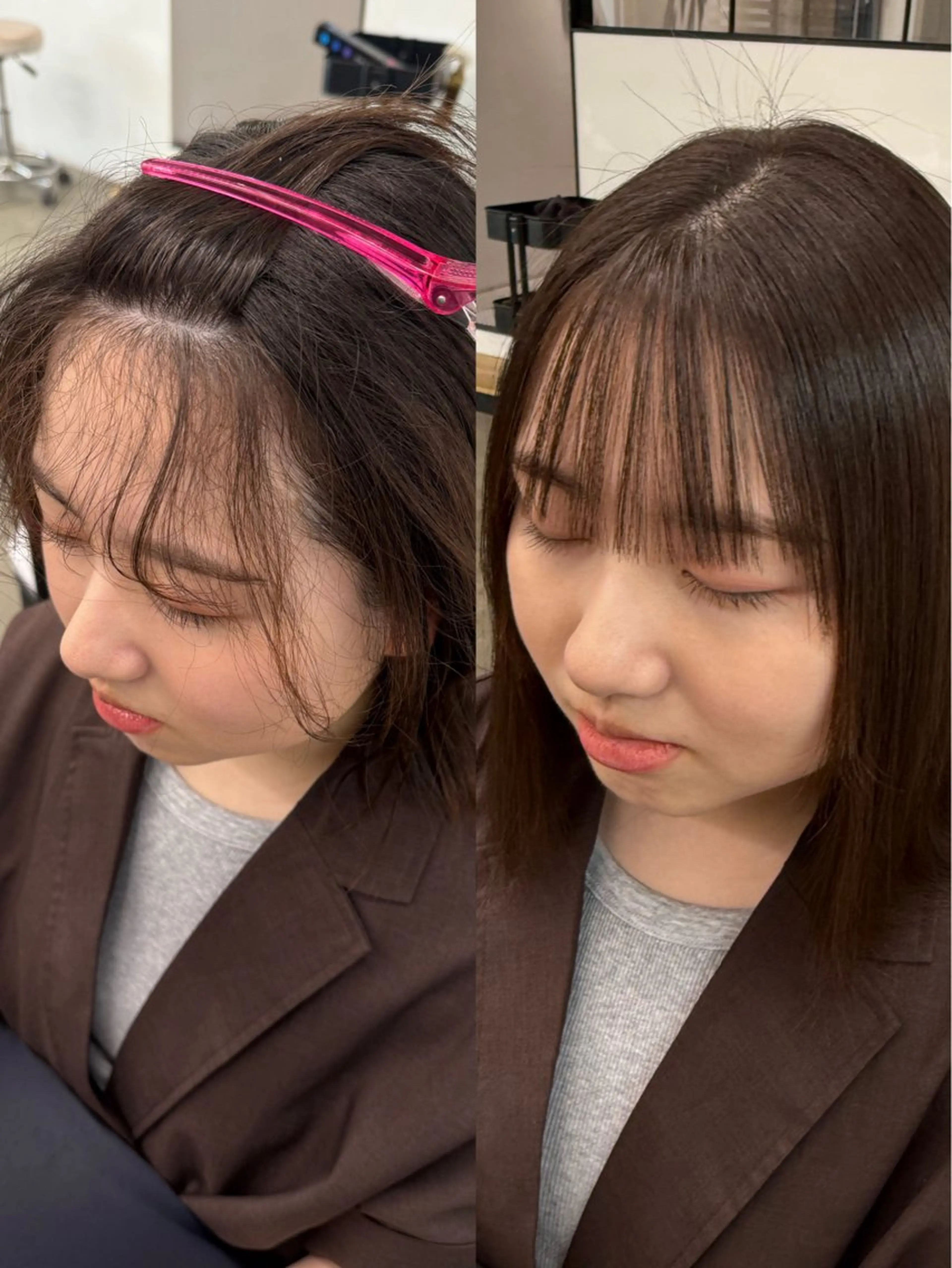 💇‍♀️【前髪だけ時短✨】前髪縮毛矯正➕前髪カット➕ケアトリートメントの写真