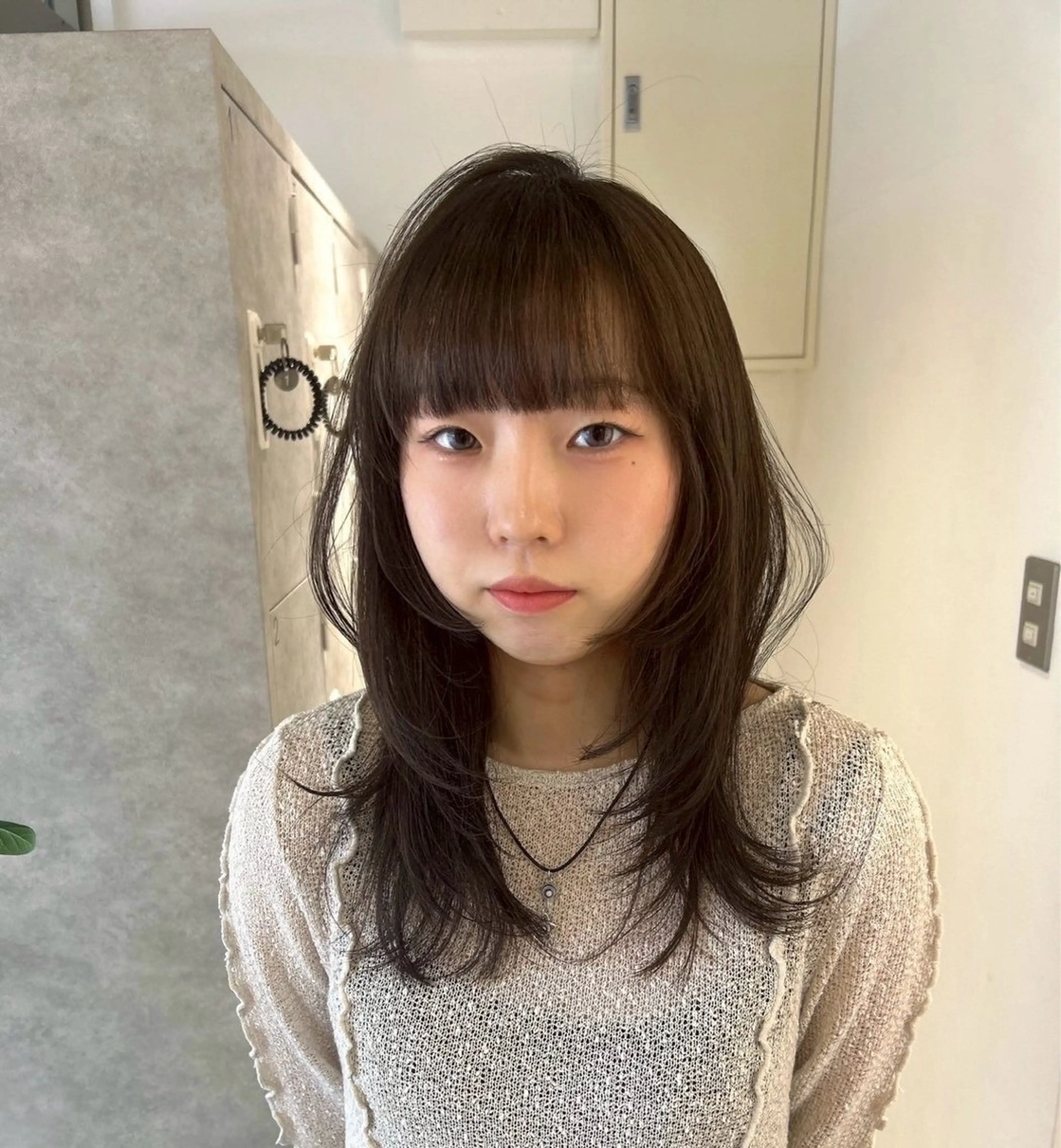 セミロング カラー moon/髪質改善/ ブリーチ/レイヤー☪のヘアスタイル