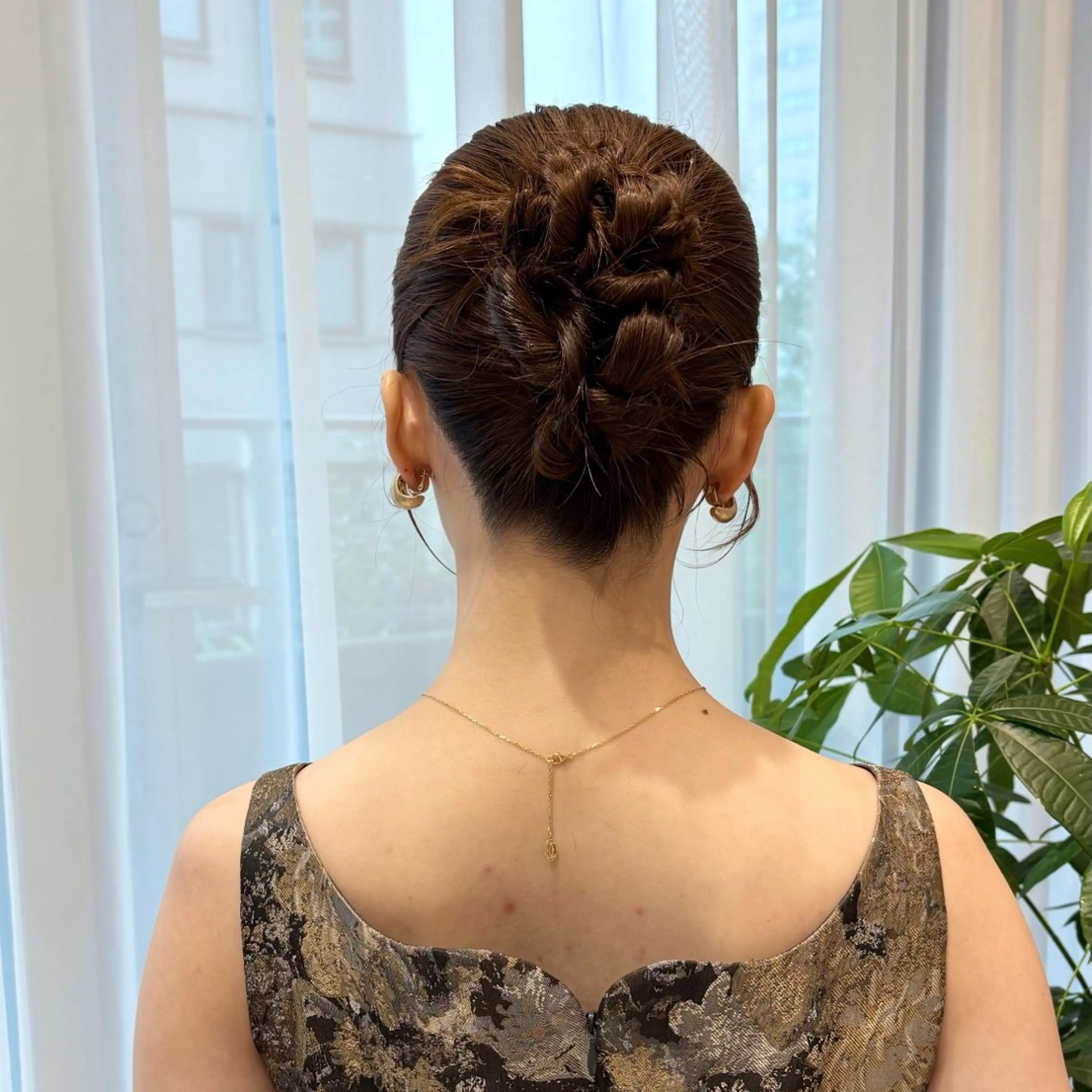 セミロング ヘアアレンジ ヘアセット 渡邉 由香のヘアスタイル