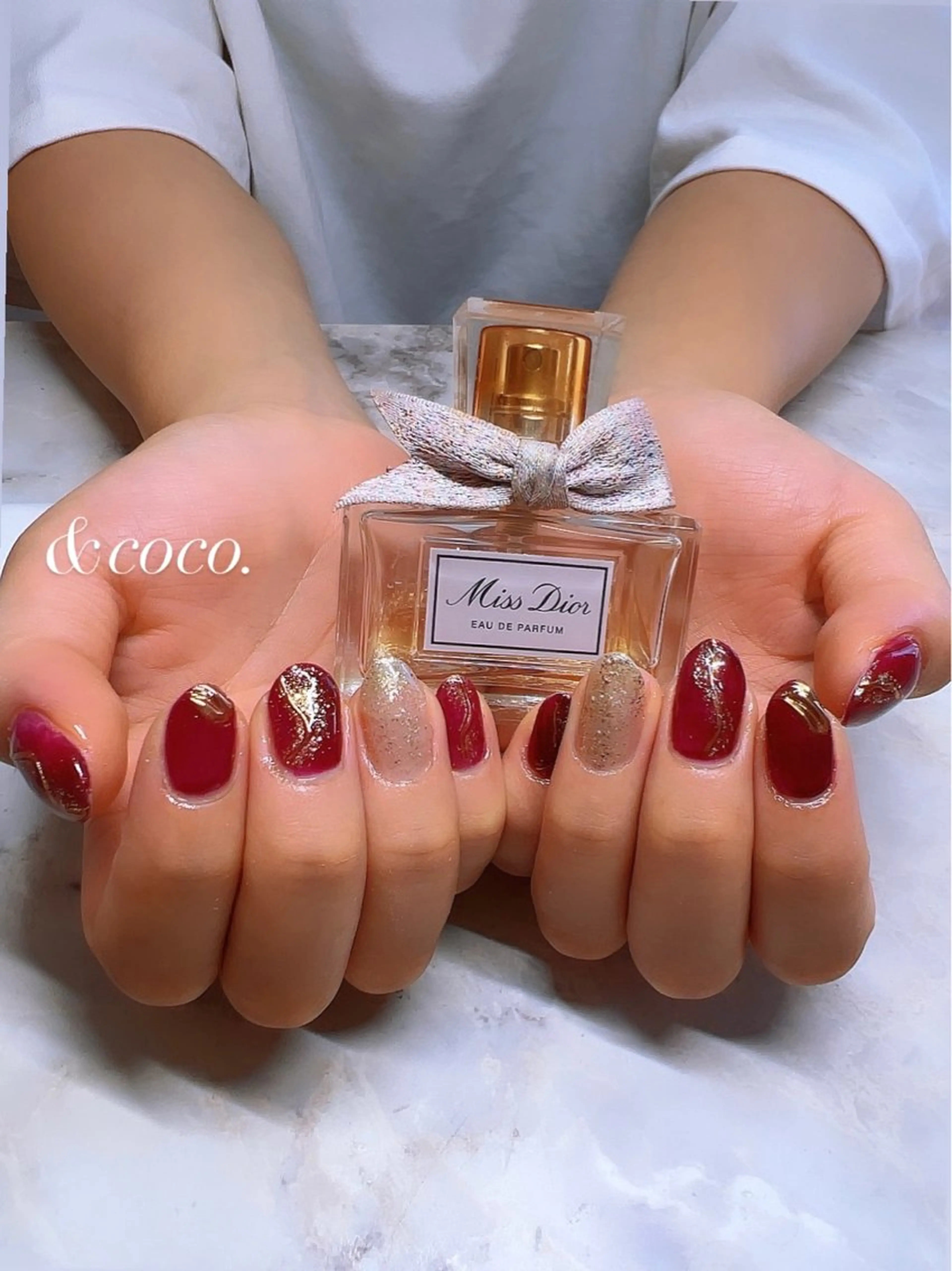 ネイル ボルドー ＆coco.所属・＆ coco.のネイルデザイン