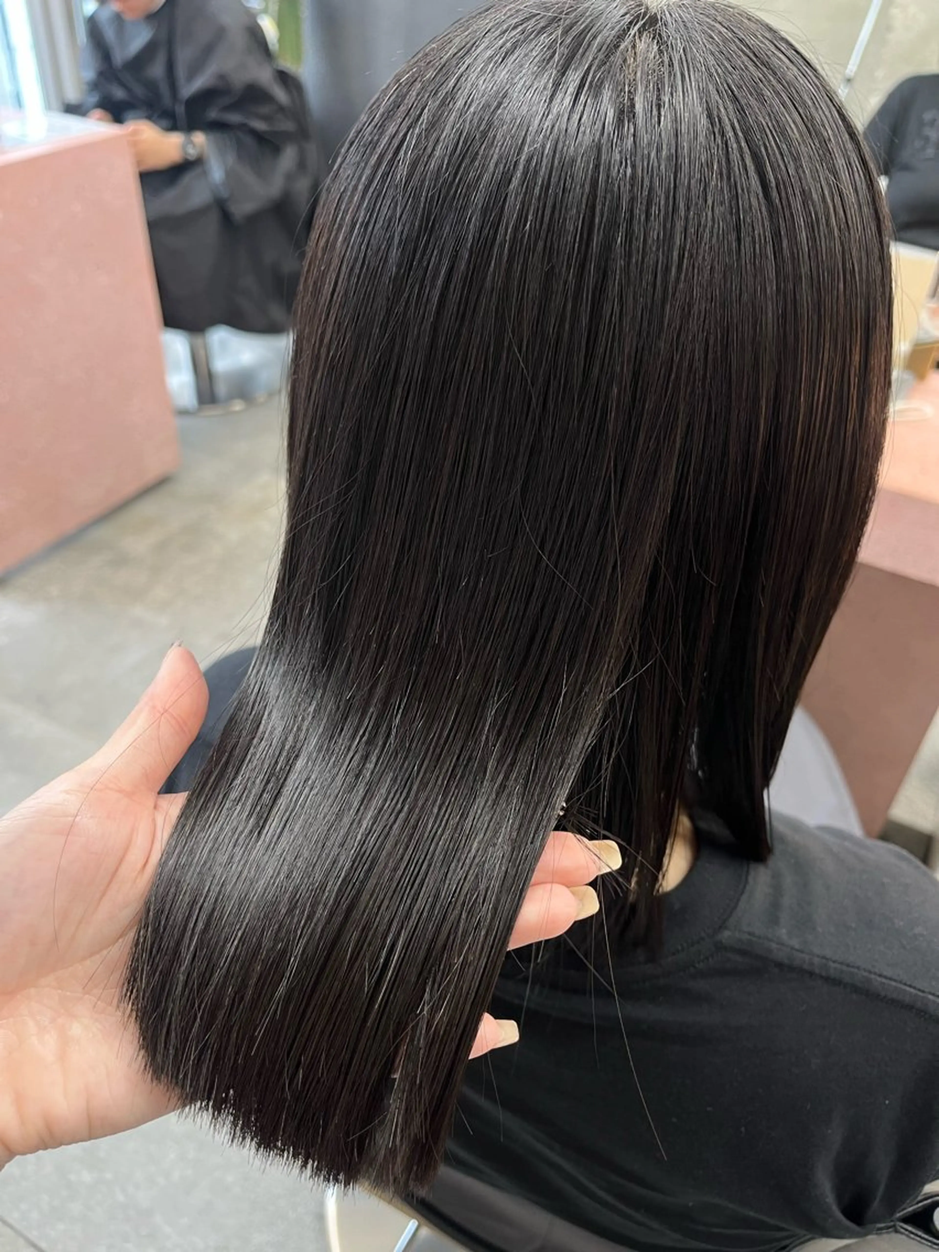 ミディアム カット 縮毛矯正 トリートメント パーマ/オリーブ/ 酸性ストレート/ゆなのヘアスタイル