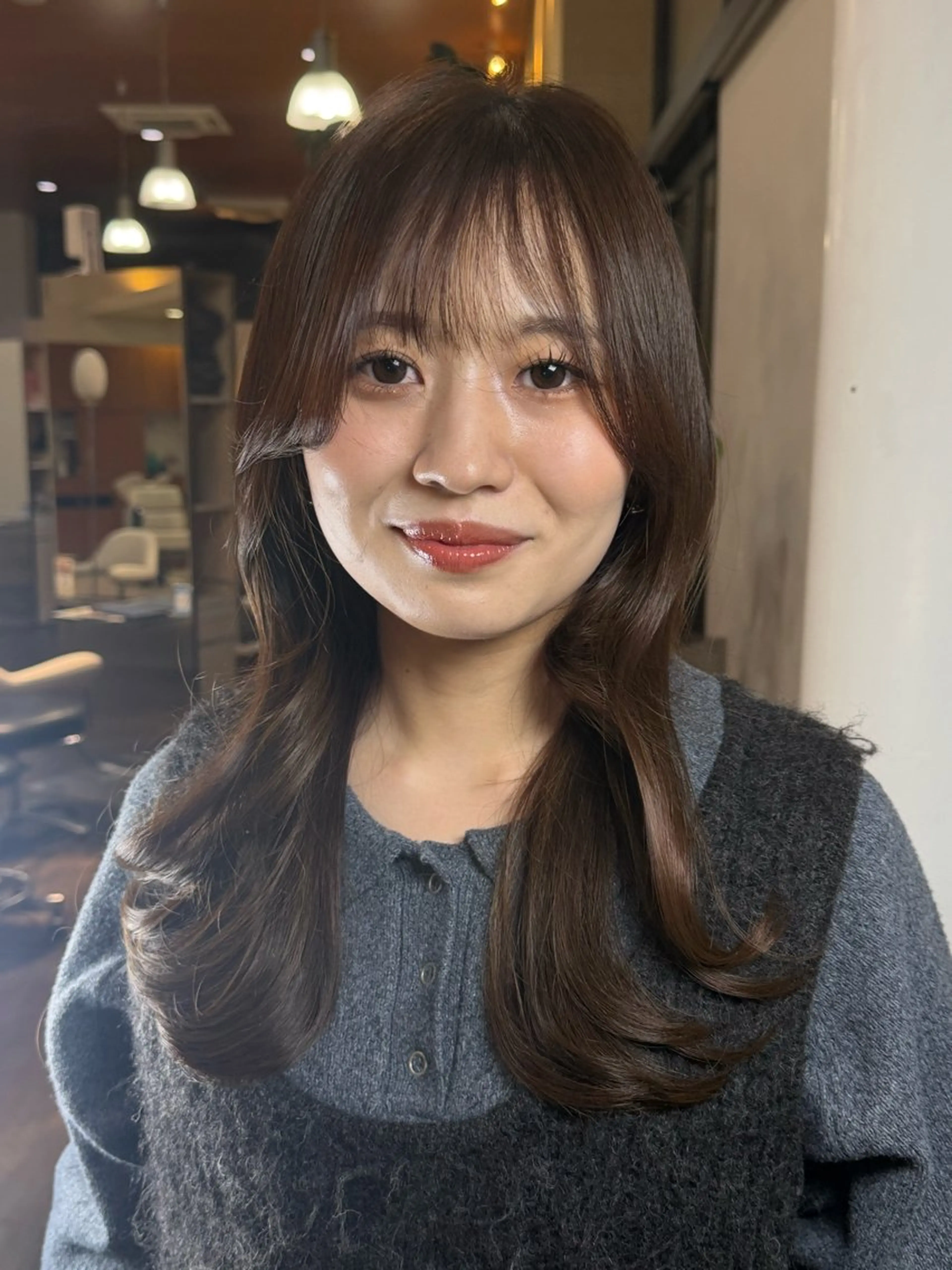 セミロング 清水 悠矢のヘアスタイル