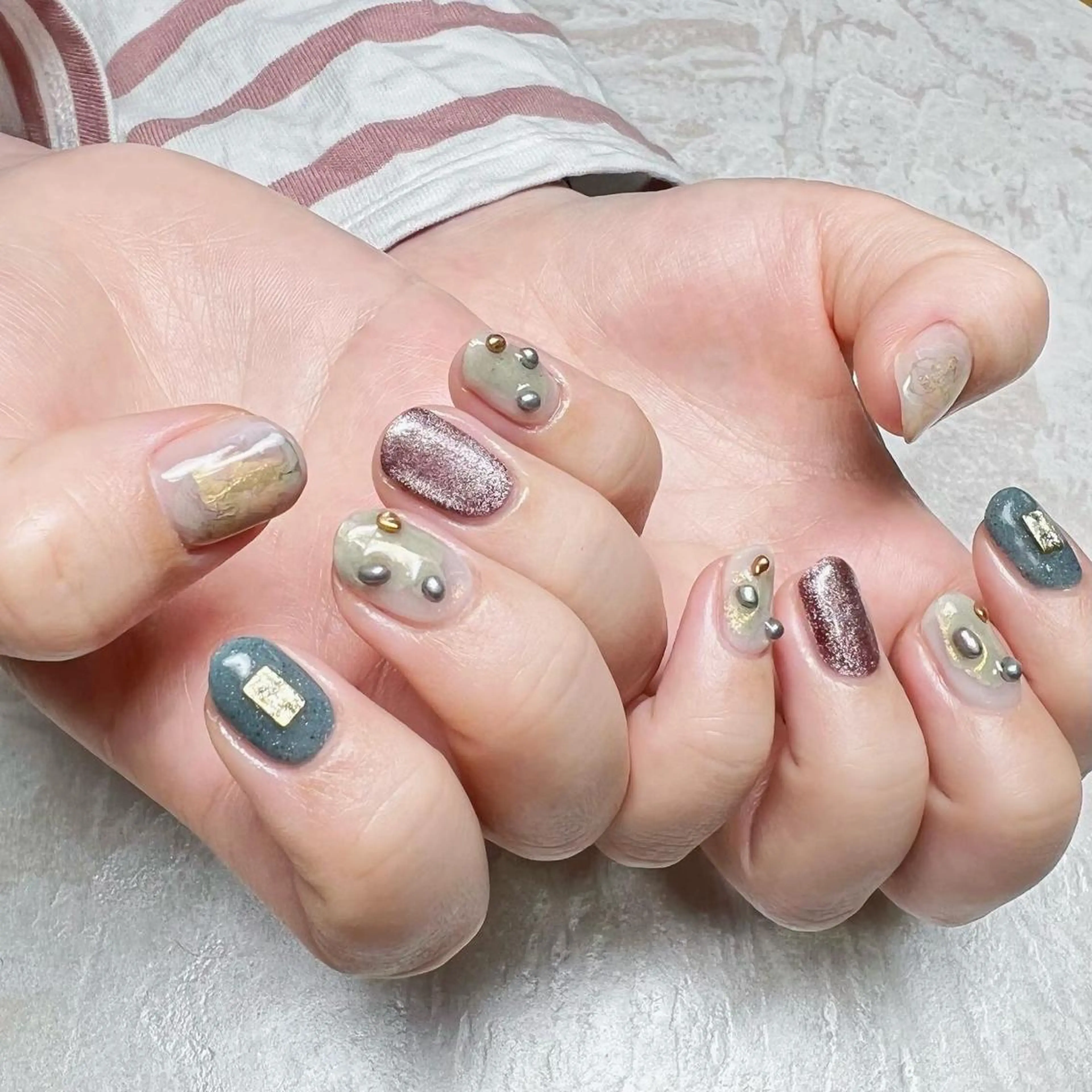 ネイル ニュアンスネイル ショートネイル gemickle nailのネイルデザイン