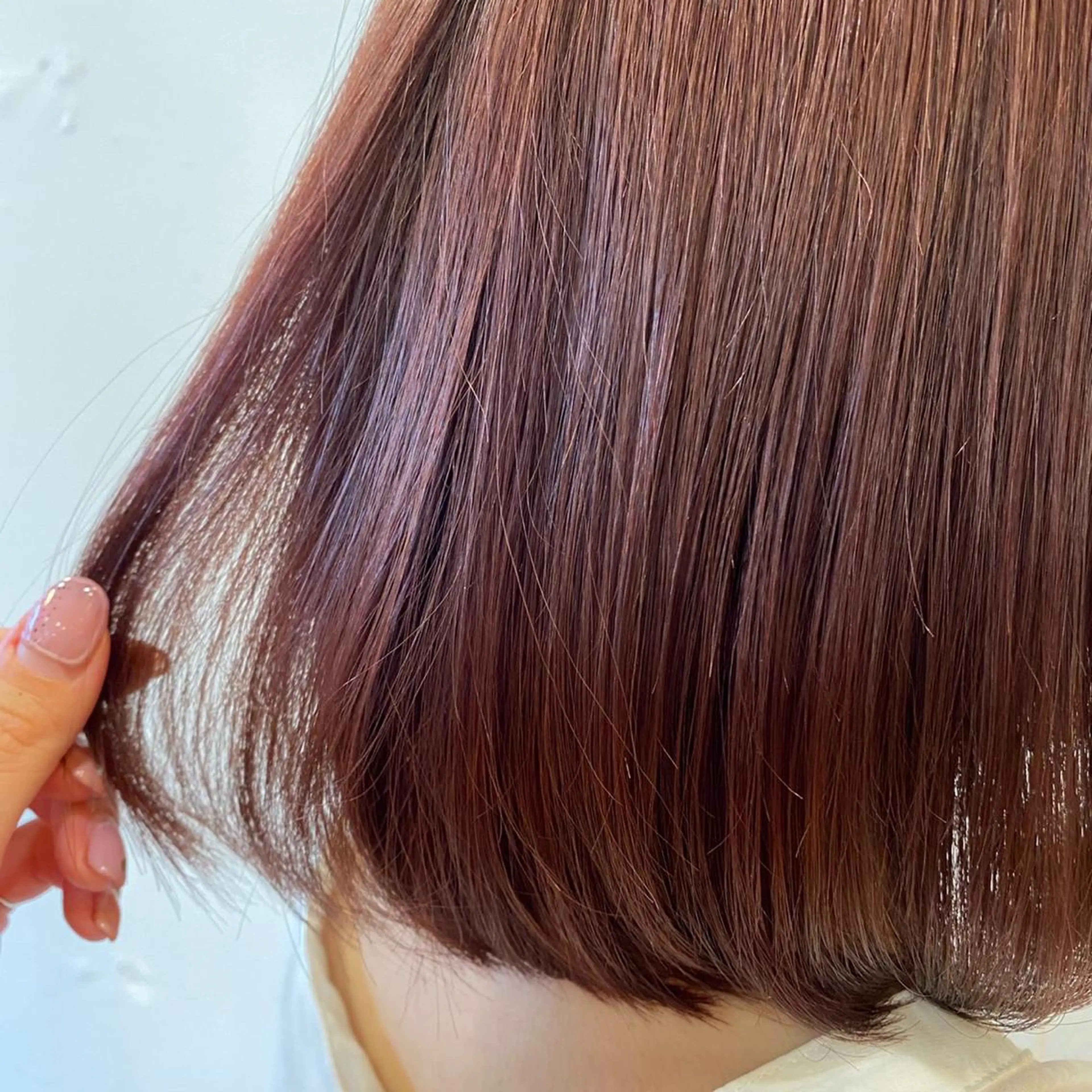 ミディアム カラー ヘアアレンジ トリートメント オザキクウガ/ ブリーチ/髪質改善のヘアスタイル