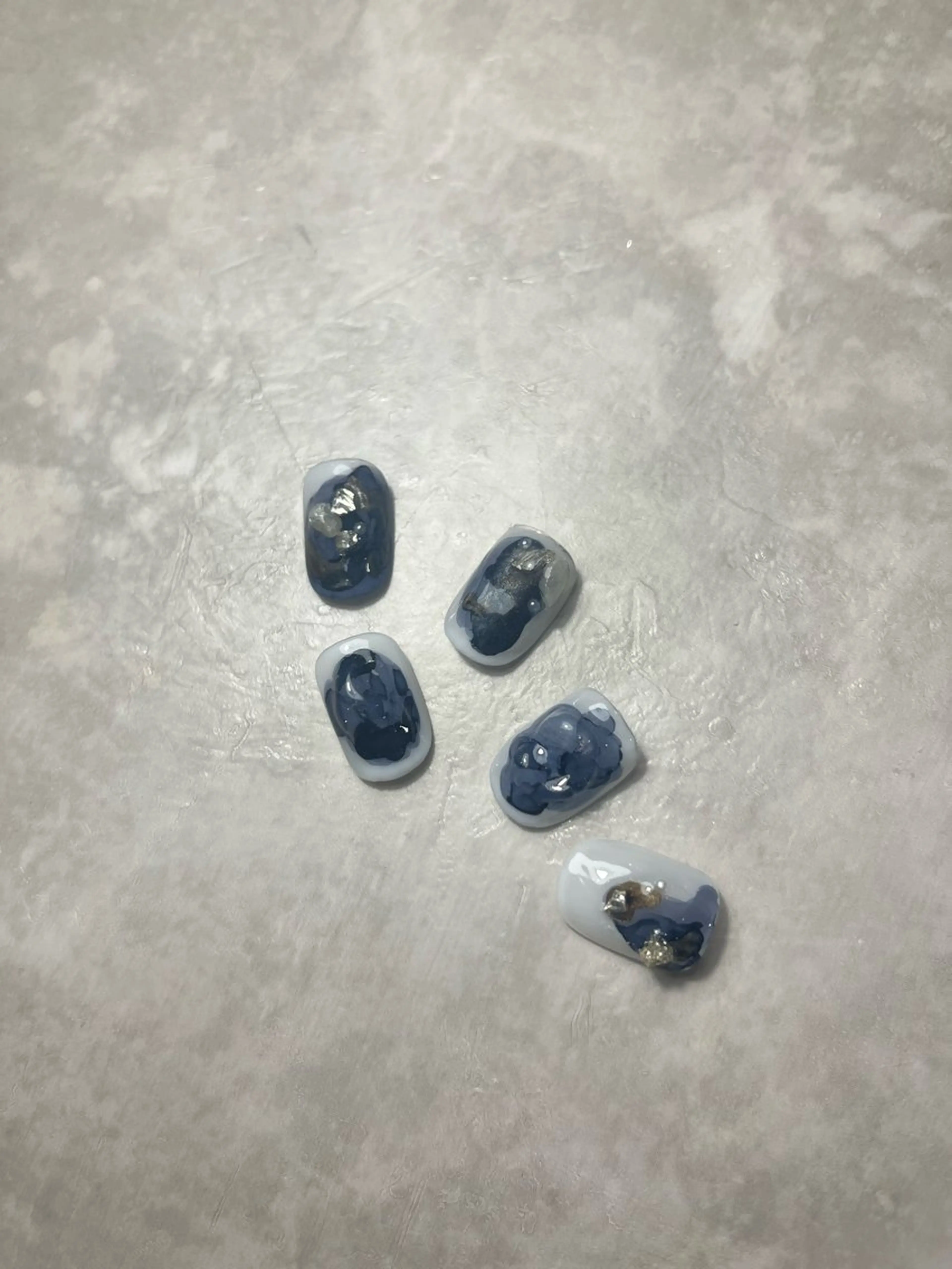 ネイル ブルー ハンドネイル repos mikuのネイルデザイン