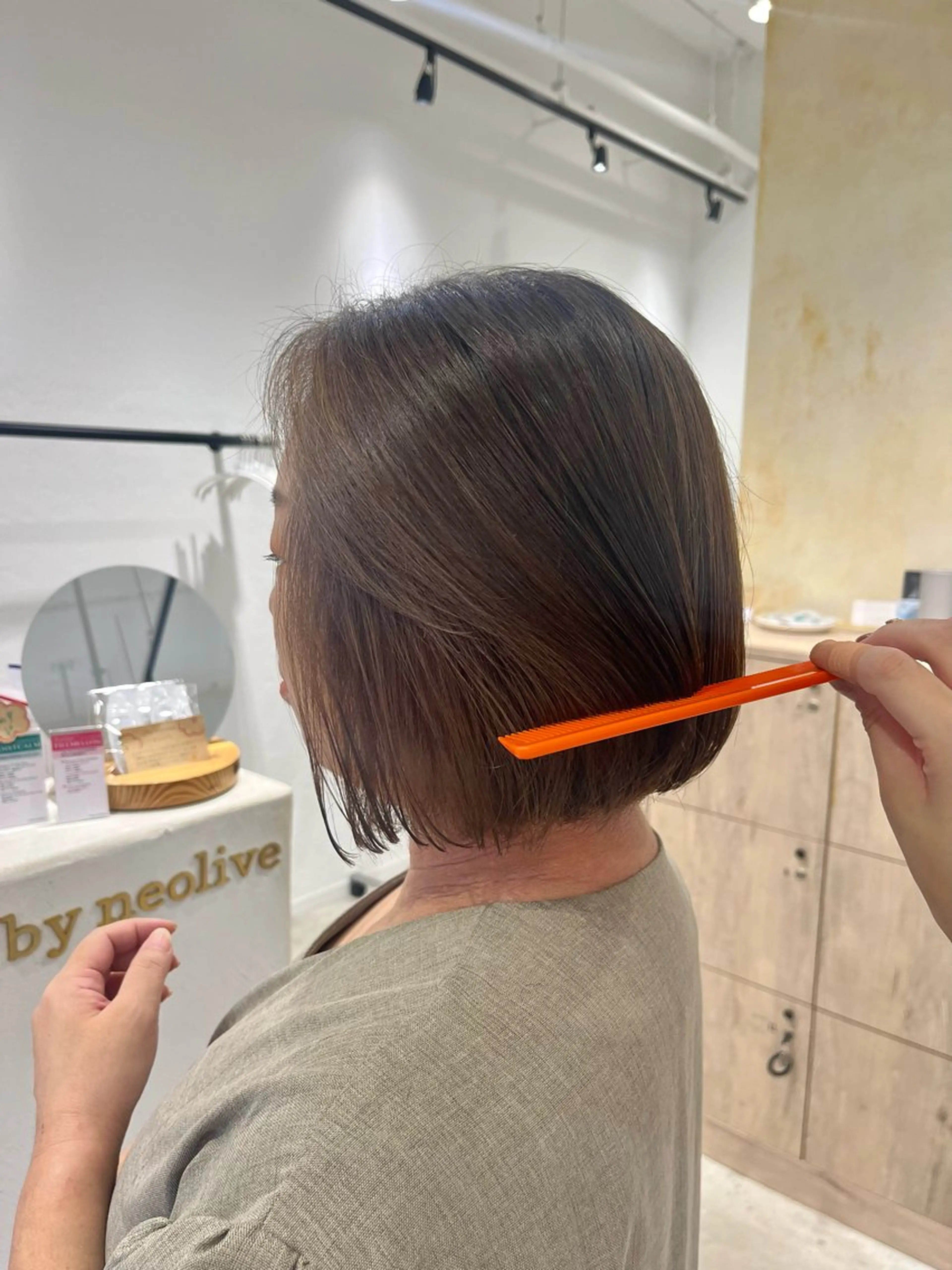 ショート カラー ボブ/美髪矯正 /佐藤　奈巳のヘアスタイル