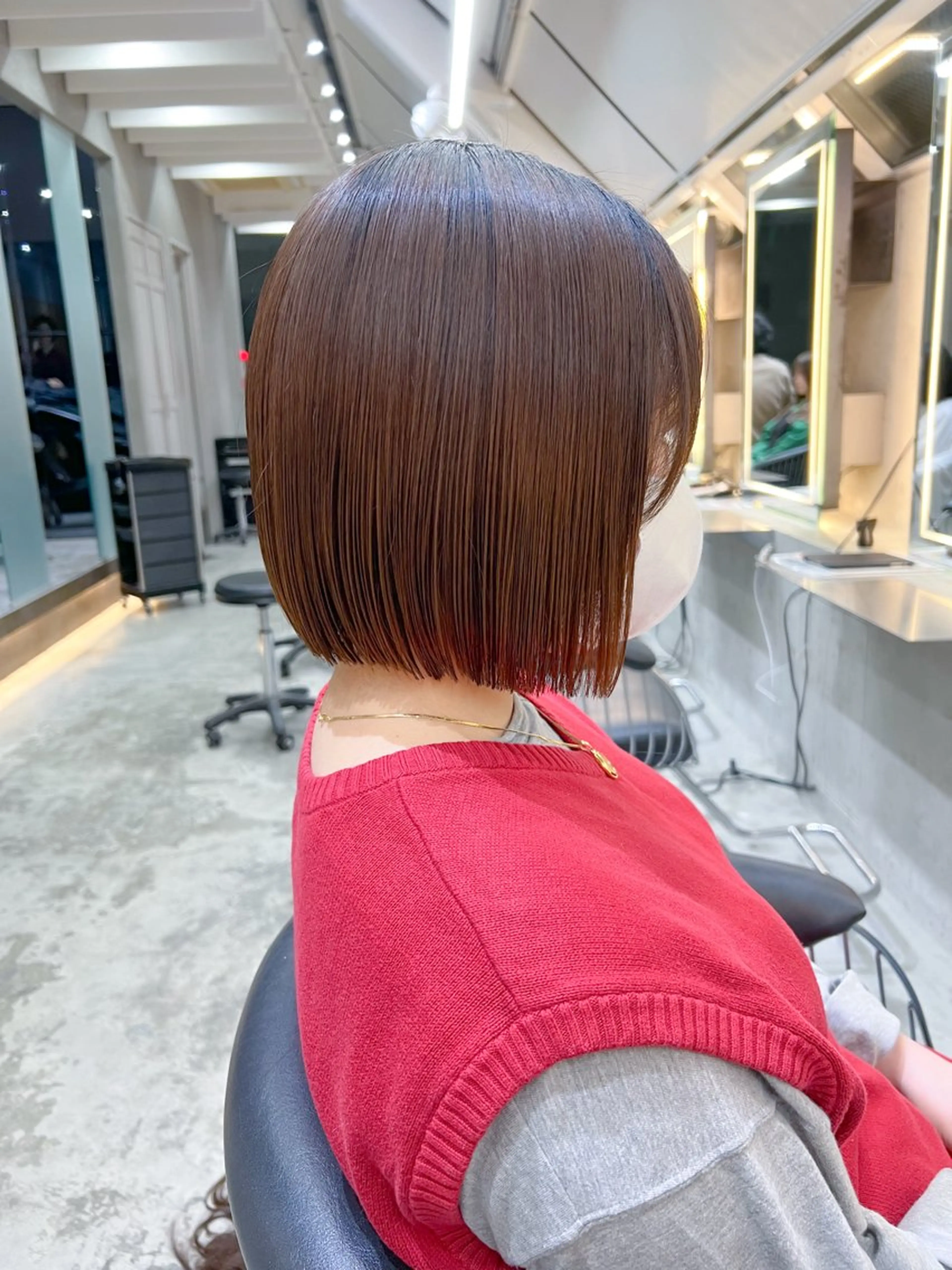 ミディアム カラー カット ヘアカラー トリートメント 髪質改善/ボブ/ ハイトーン❣️yuiのヘアスタイル