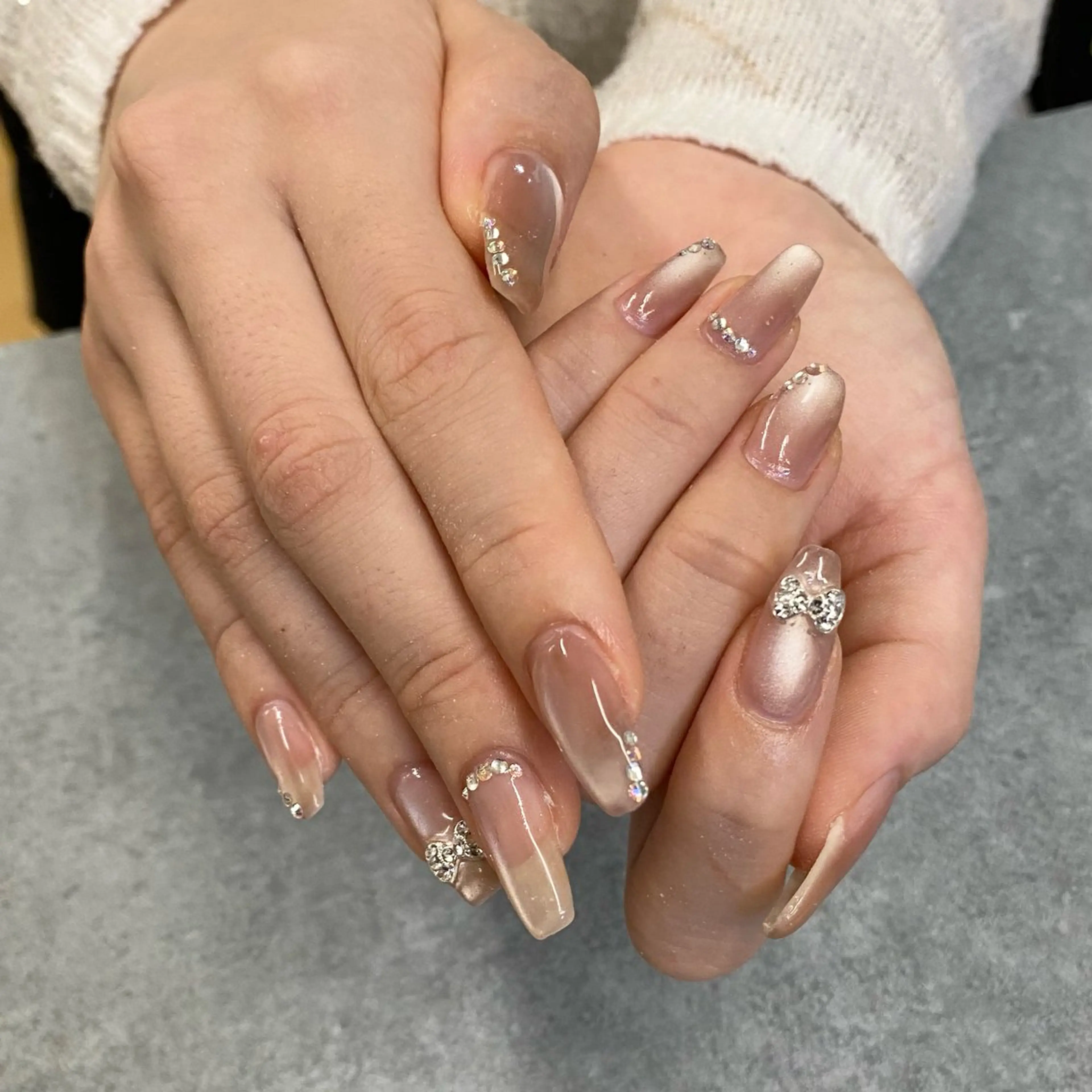 ネイル キラキラネイル マグネットネイル ハンドネイル nail salon muuのネイルデザイン