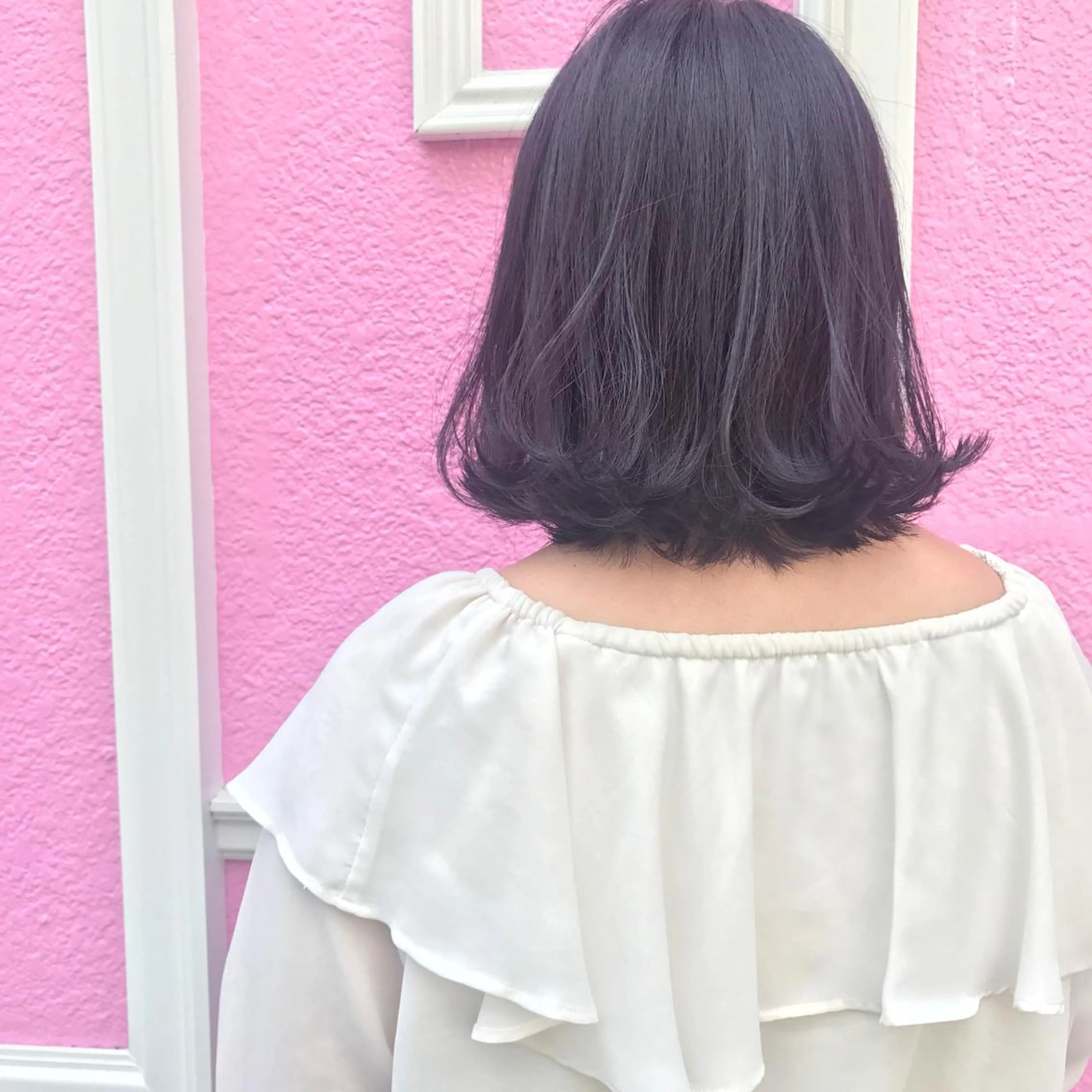 ミディアム カラー AMI ウルフパーマ/メンズのヘアスタイル