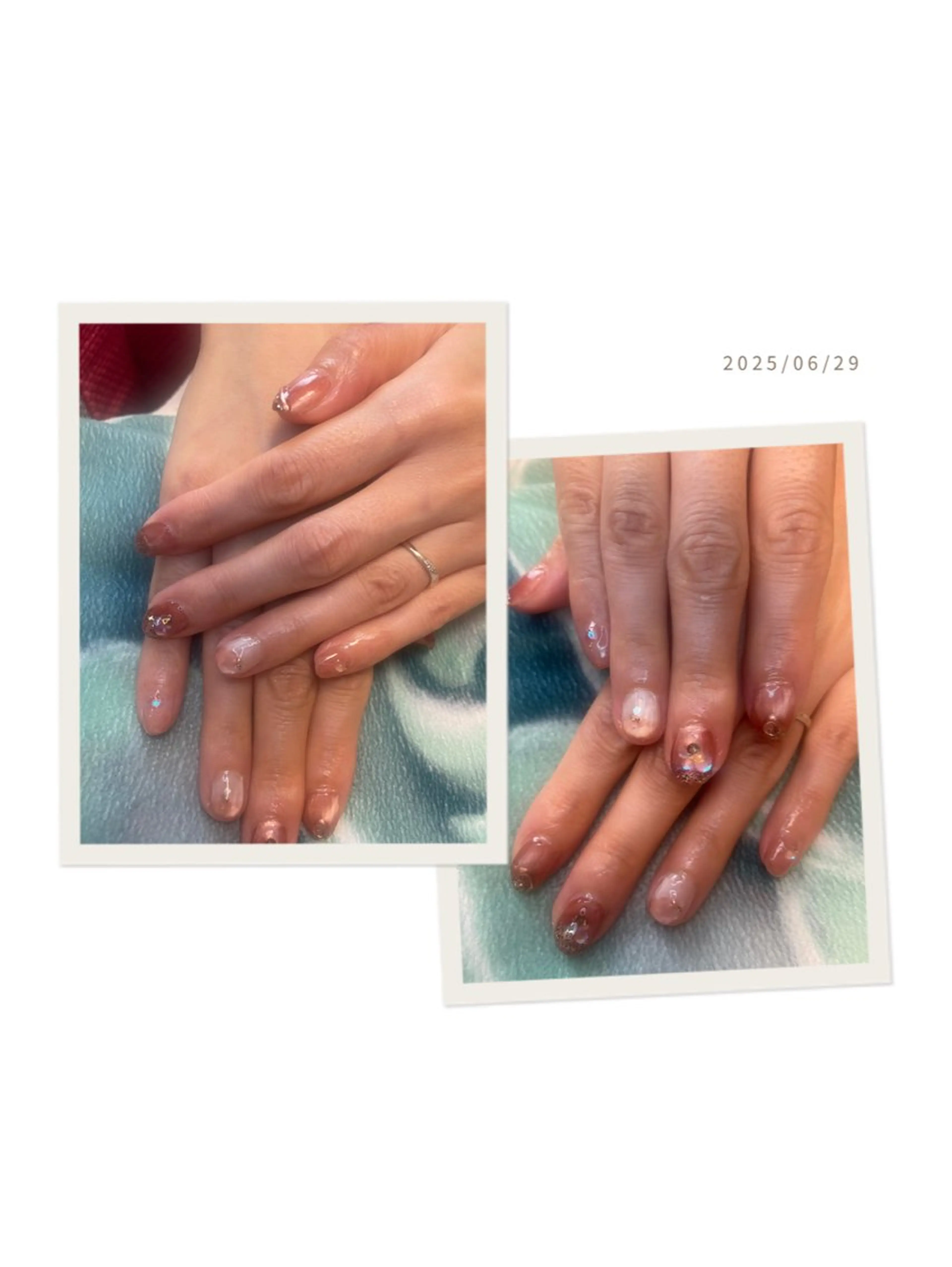 ネイル ゴールド ラメ(グリッター) マグネットネイル ミラーネイル ニュアンスネイル NAIL★M 真紀のネイルデザイン