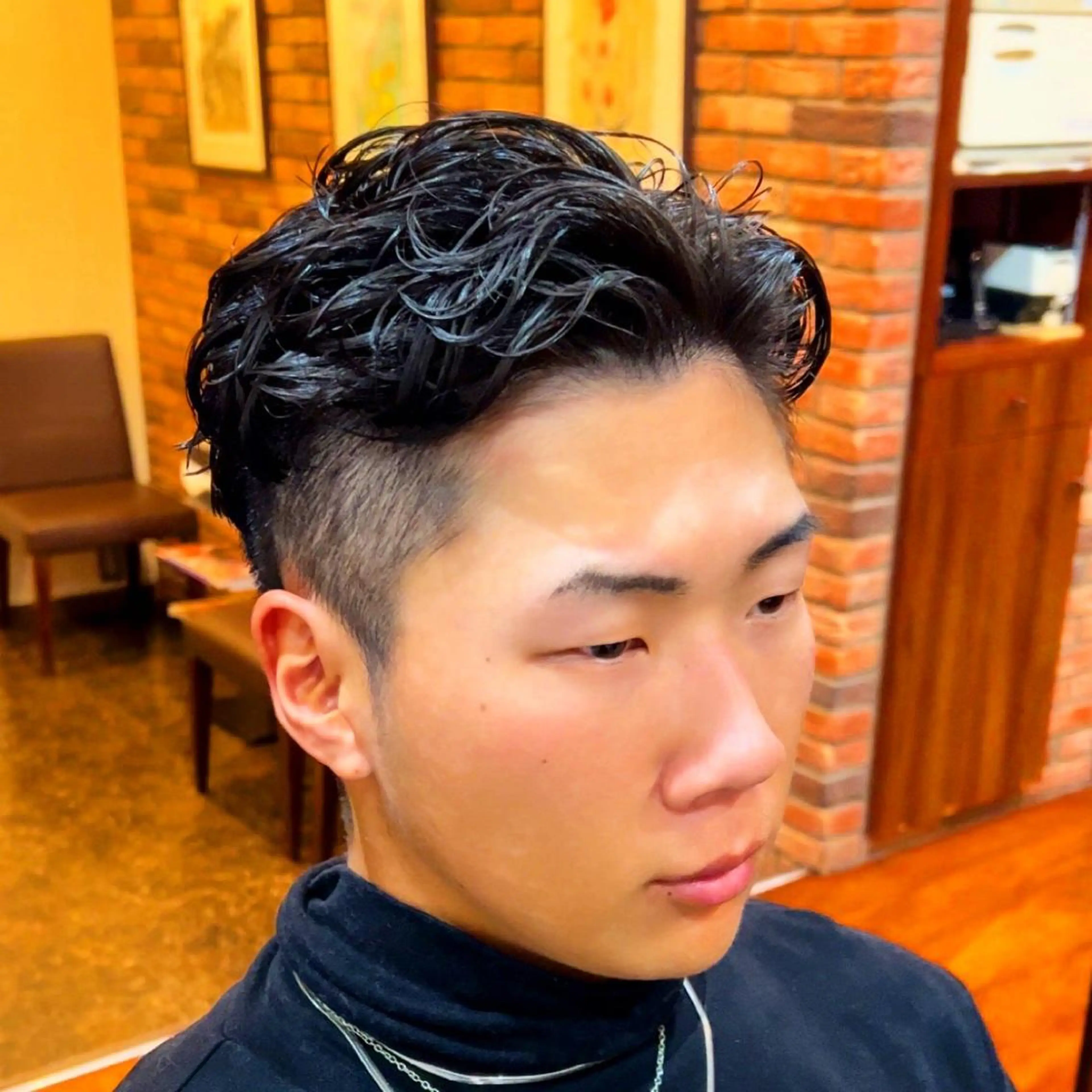 ショート カラー パーマ ヘアアレンジ メンズ カット パーマ メンズカット/パーマ 山崎航平💈のヘアスタイル