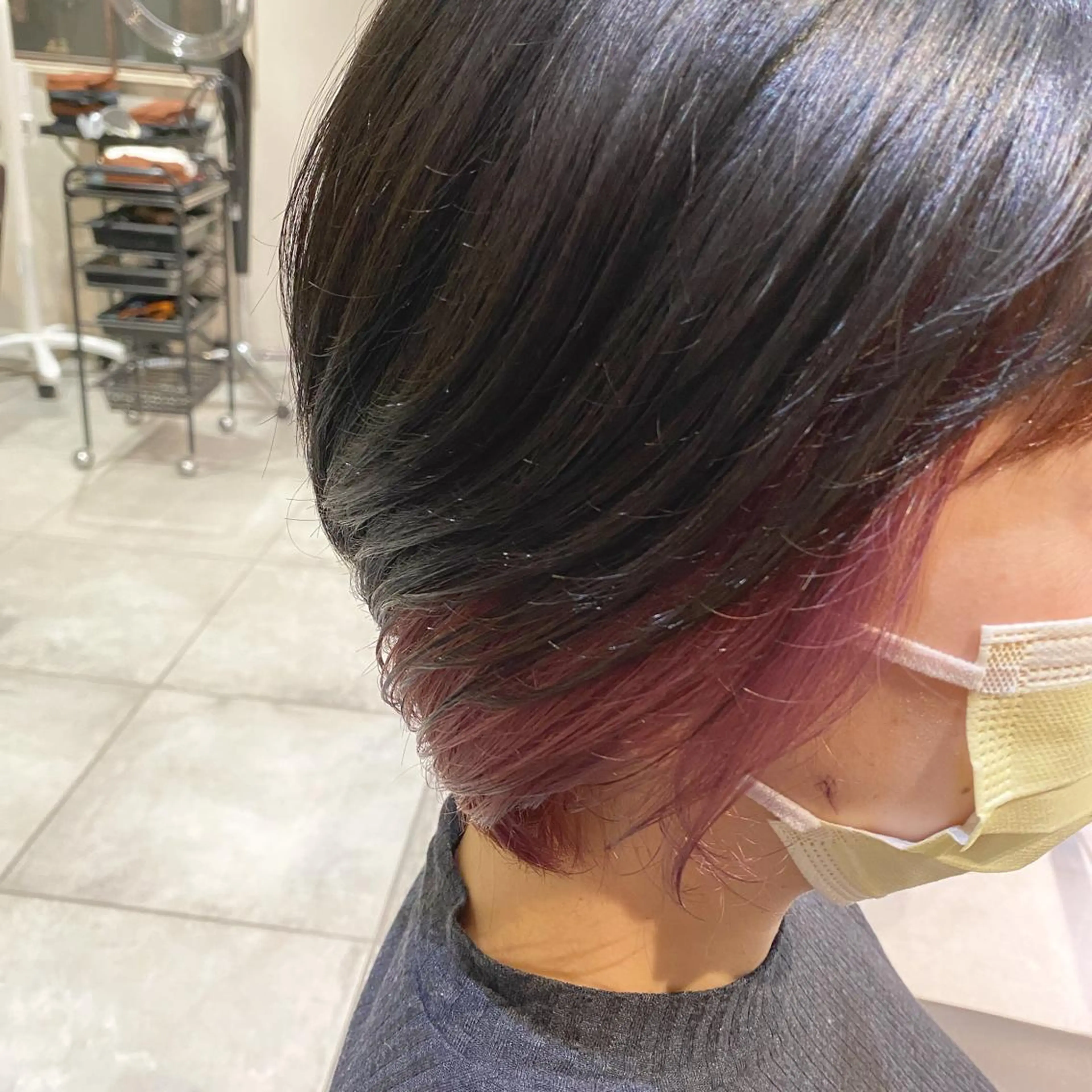 ショート カラー ピンクカラー ヘアカラー 川越 輝梨奈のヘアスタイル