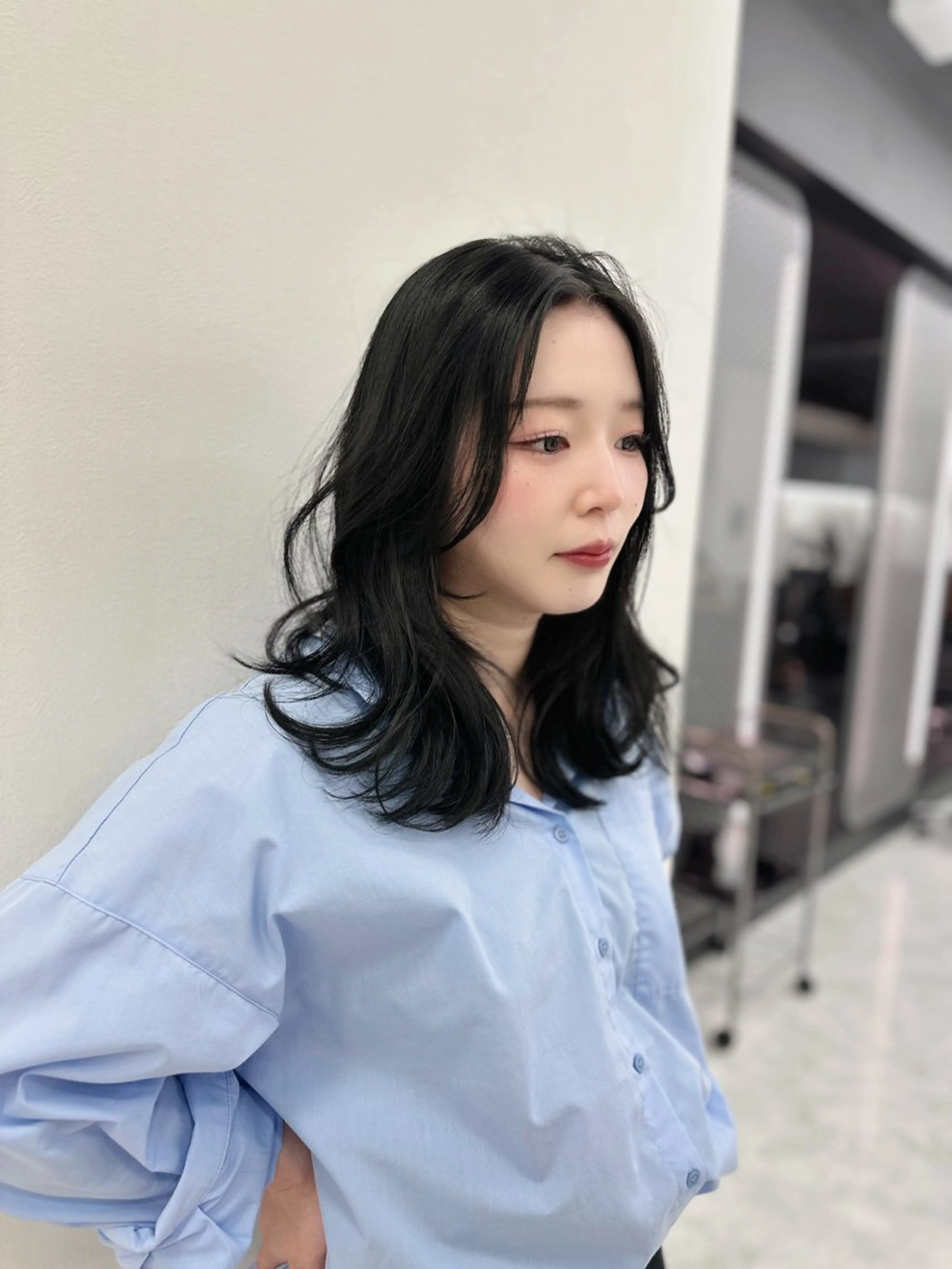 ロング カラー パーマ ヘアアレンジ メンズ キッズ ♥️韓国ヘア レイヤー♥️ゆりのヘアスタイル