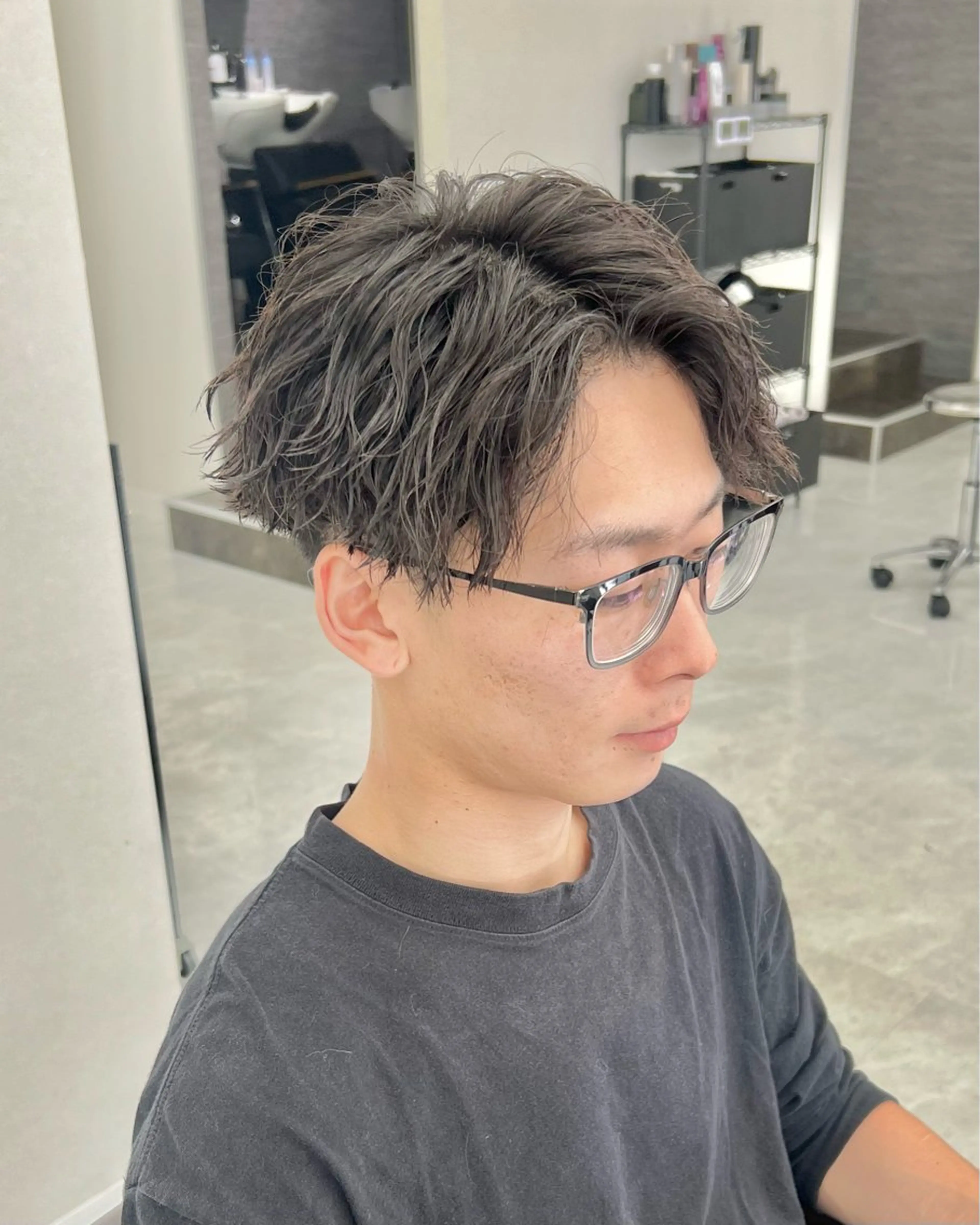 パーマ メンズ カット パーマ トリートメント ヘアセット シャドウパーマ/ メンズ/KENTAのヘアスタイル