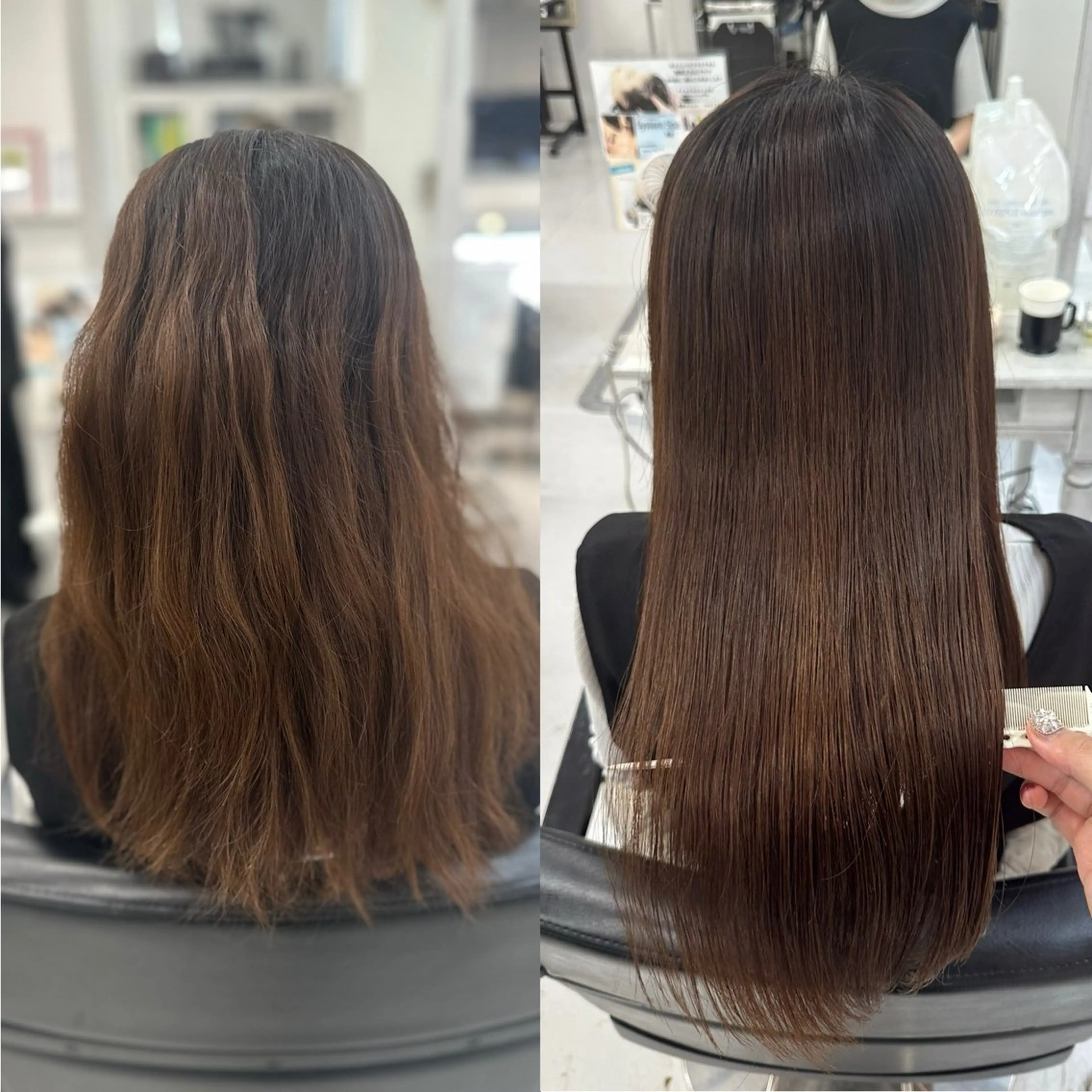 ロング 山崎結菜 🫧透明感カラーのヘアスタイル