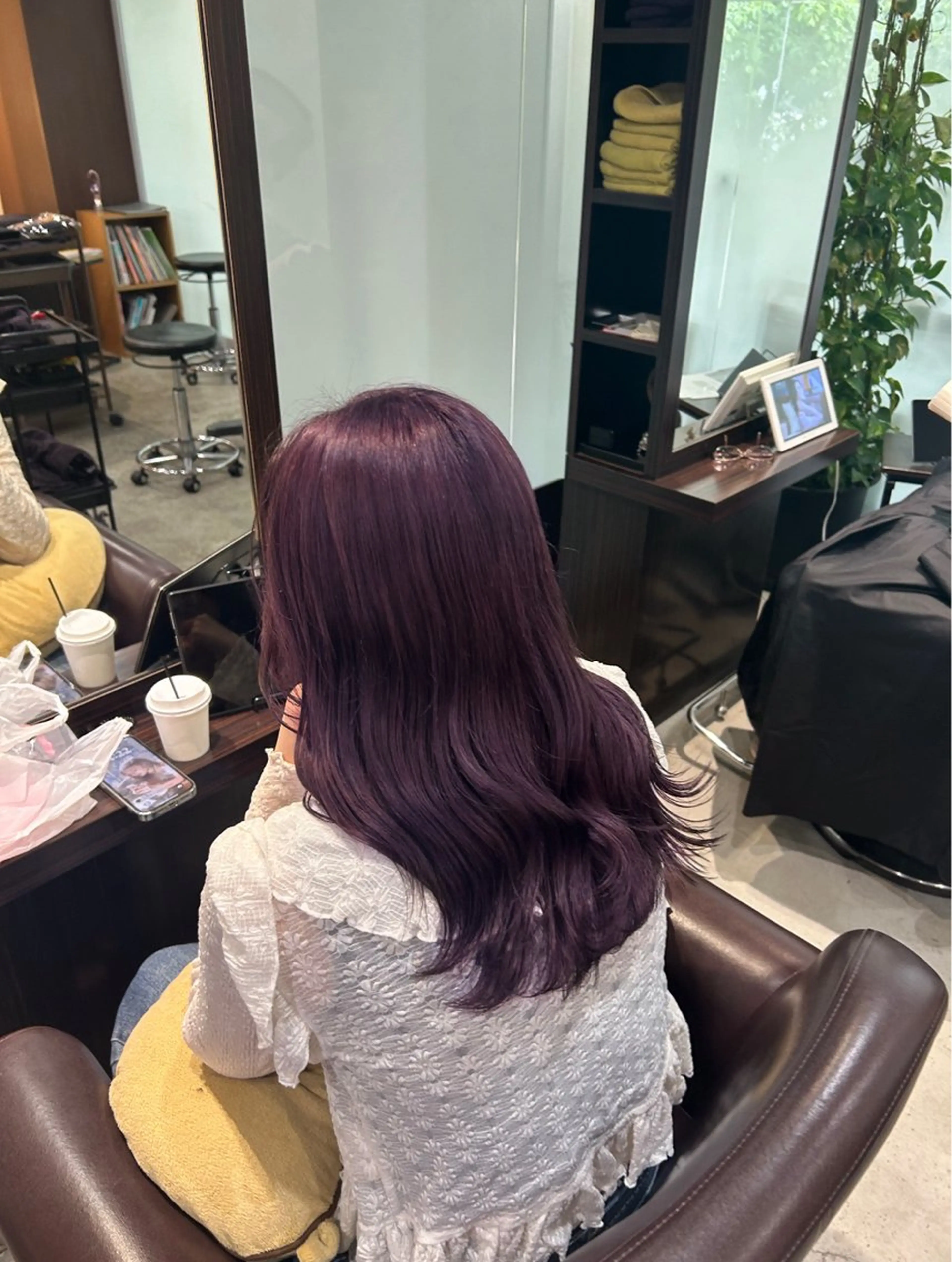 セミロング カラー ラベンダーカラー 坂本奈都美 🎀のヘアスタイル