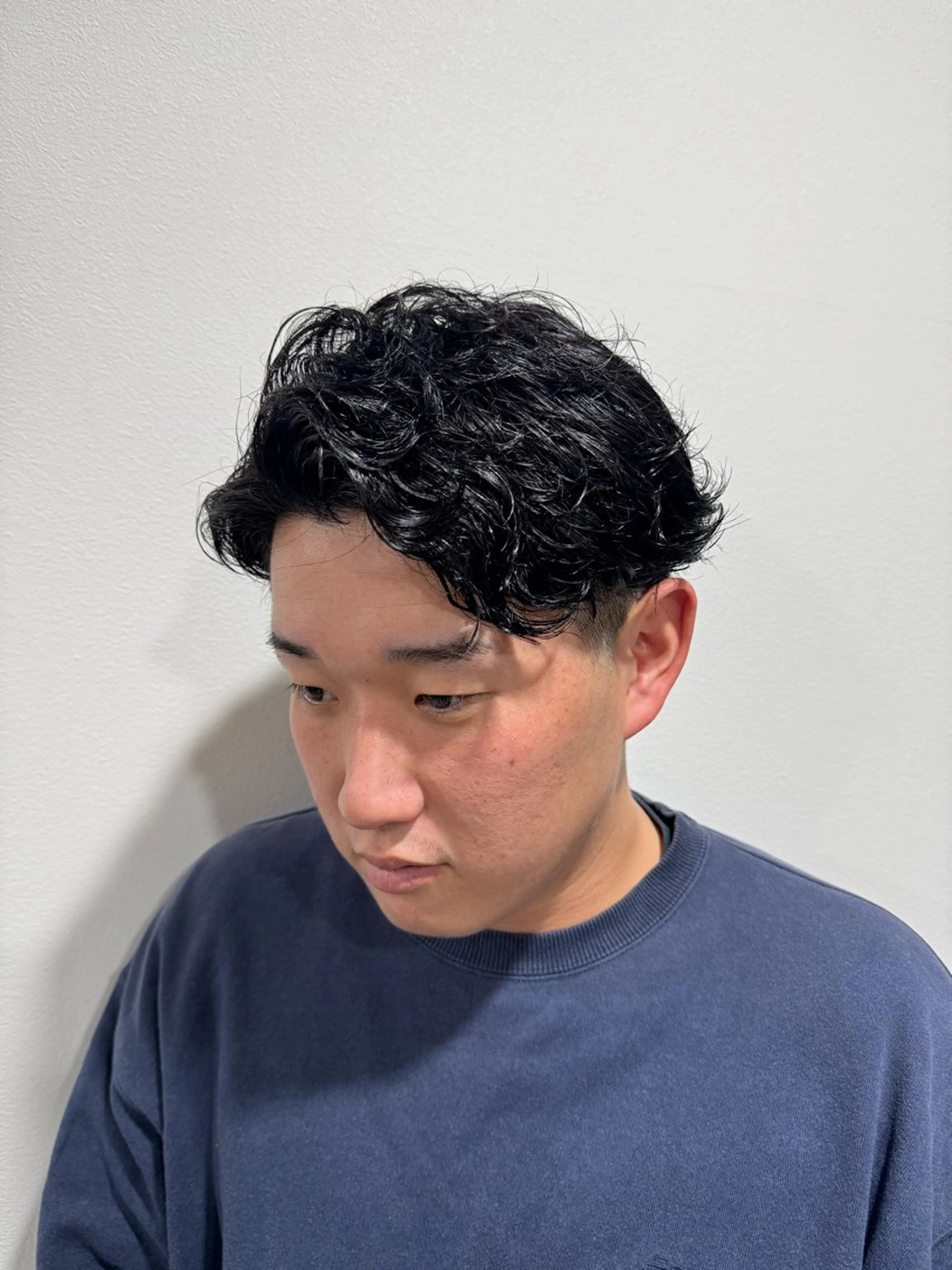 パーマ メンズ 平尾/艶カラー/ アッシュ系/中川誠大のヘアスタイル