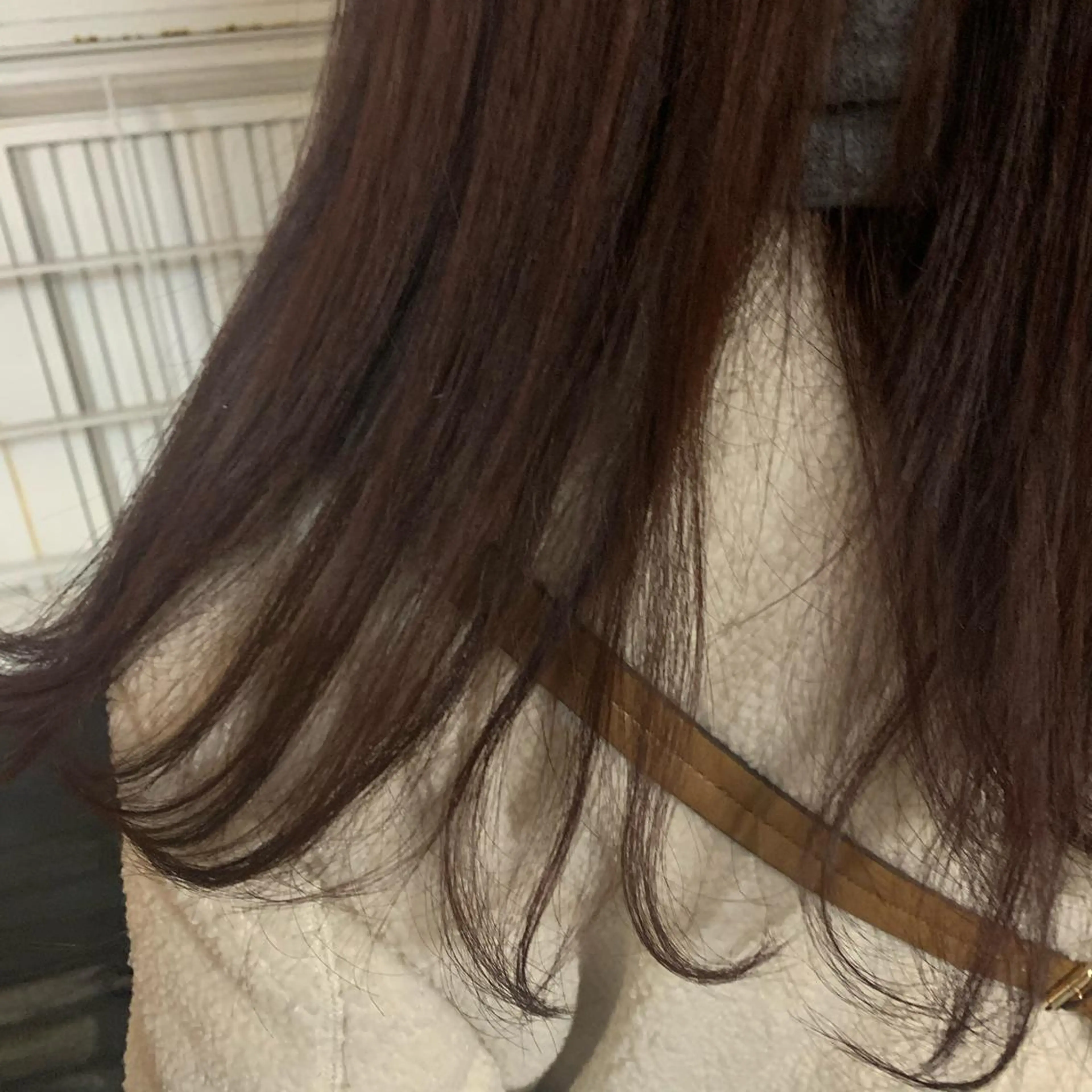 ロング カラー レッドカラー マホ/日吉/髪質改善 /レイヤー/ガーリーのヘアスタイル