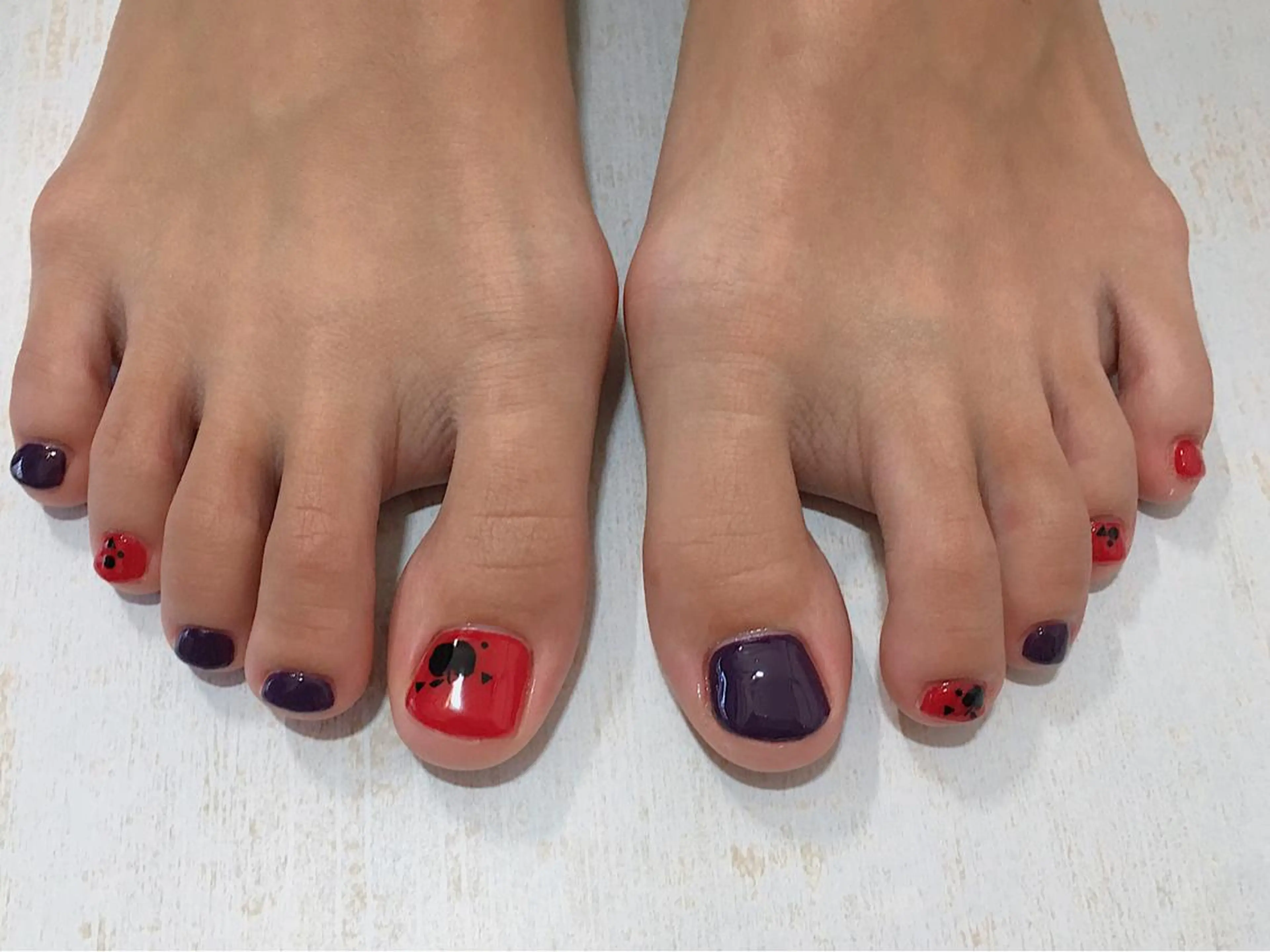 ネイル フットネイル 𖡼 yumenoのネイルデザイン