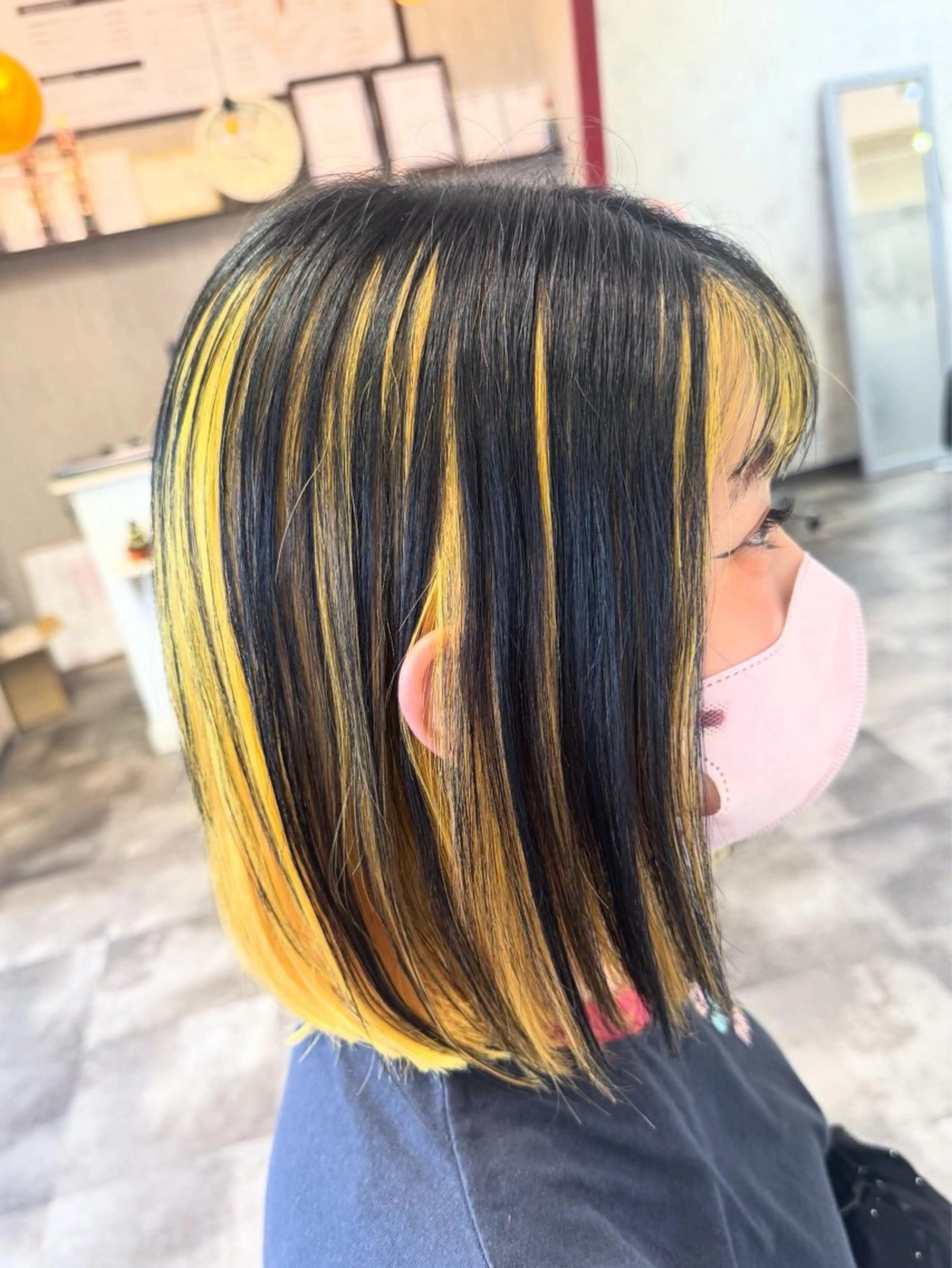 ミディアム ヘアカラー r i n k aのヘアスタイル