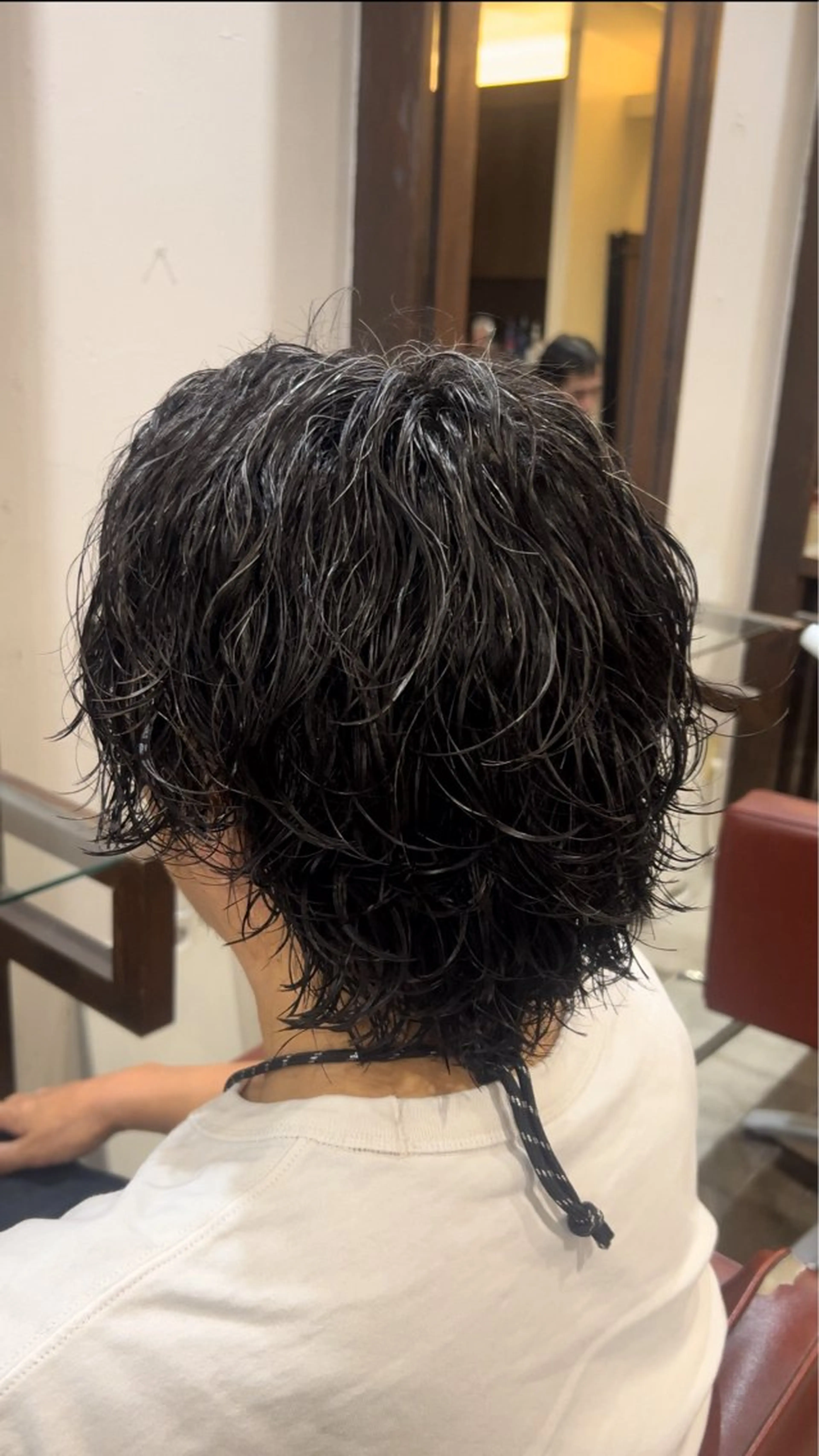 パーマ メンズ カット パーマ メンズ/Wカラー/ 波巻き/サーフカールのヘアスタイル