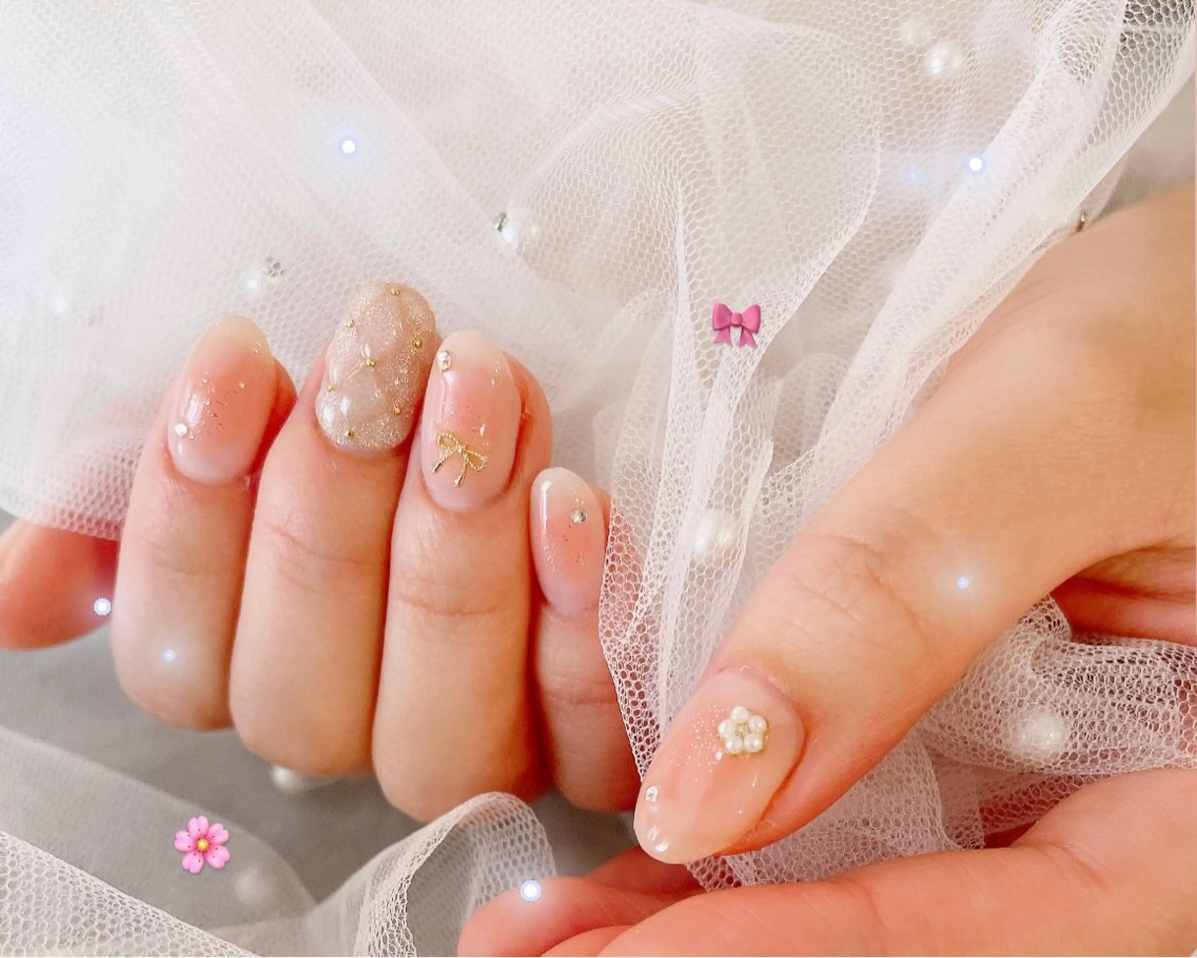 ネイル 韓国ネイル ワンホンネイル ハンドネイル hair f.Row所属・阿部 千晶のネイルデザイン