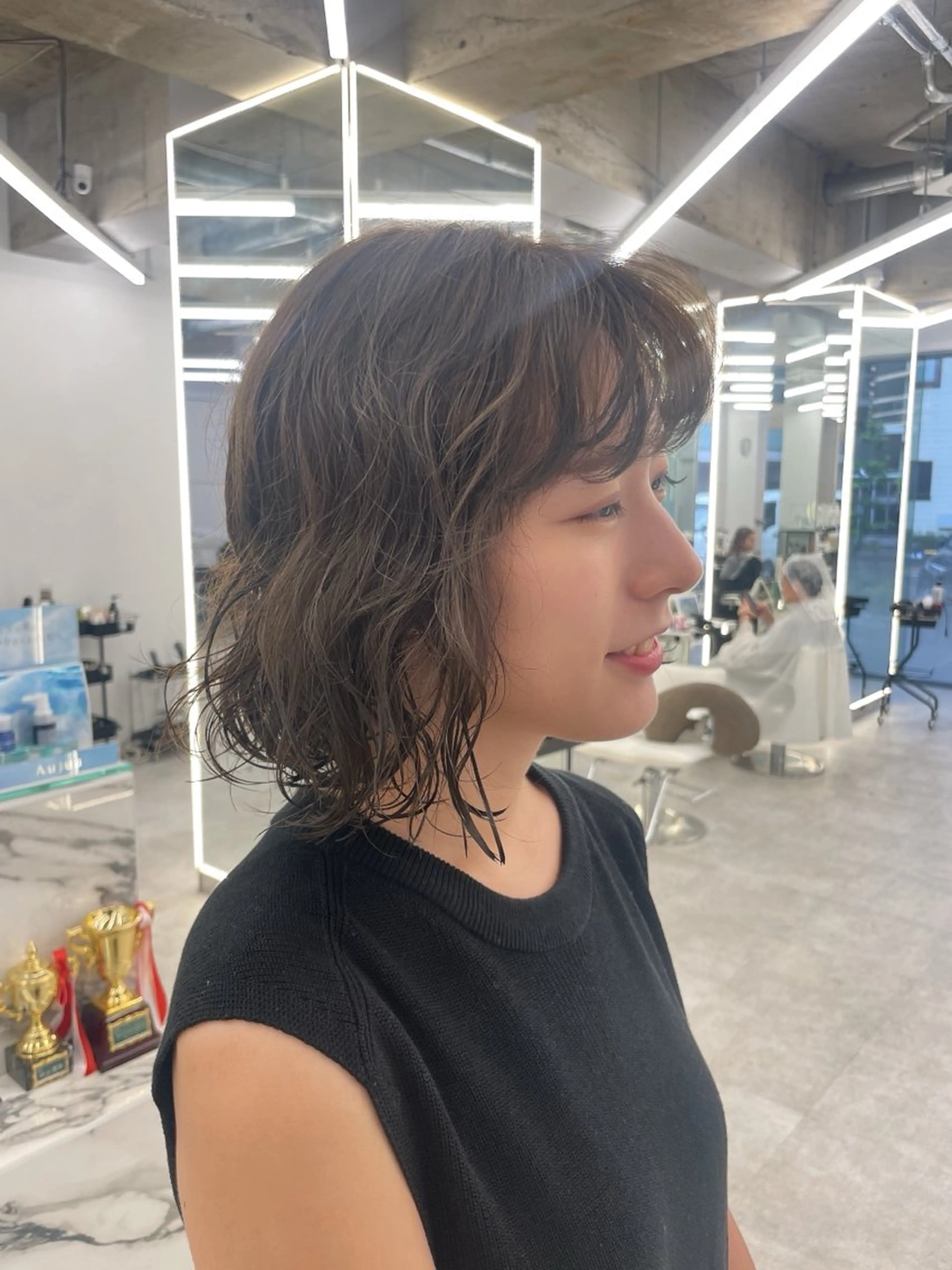 ミディアム カラー パーマ ヘアアレンジ カット ヘアカラー パーマ トリートメント 【Sweep】おじま のぞみのヘアスタイル