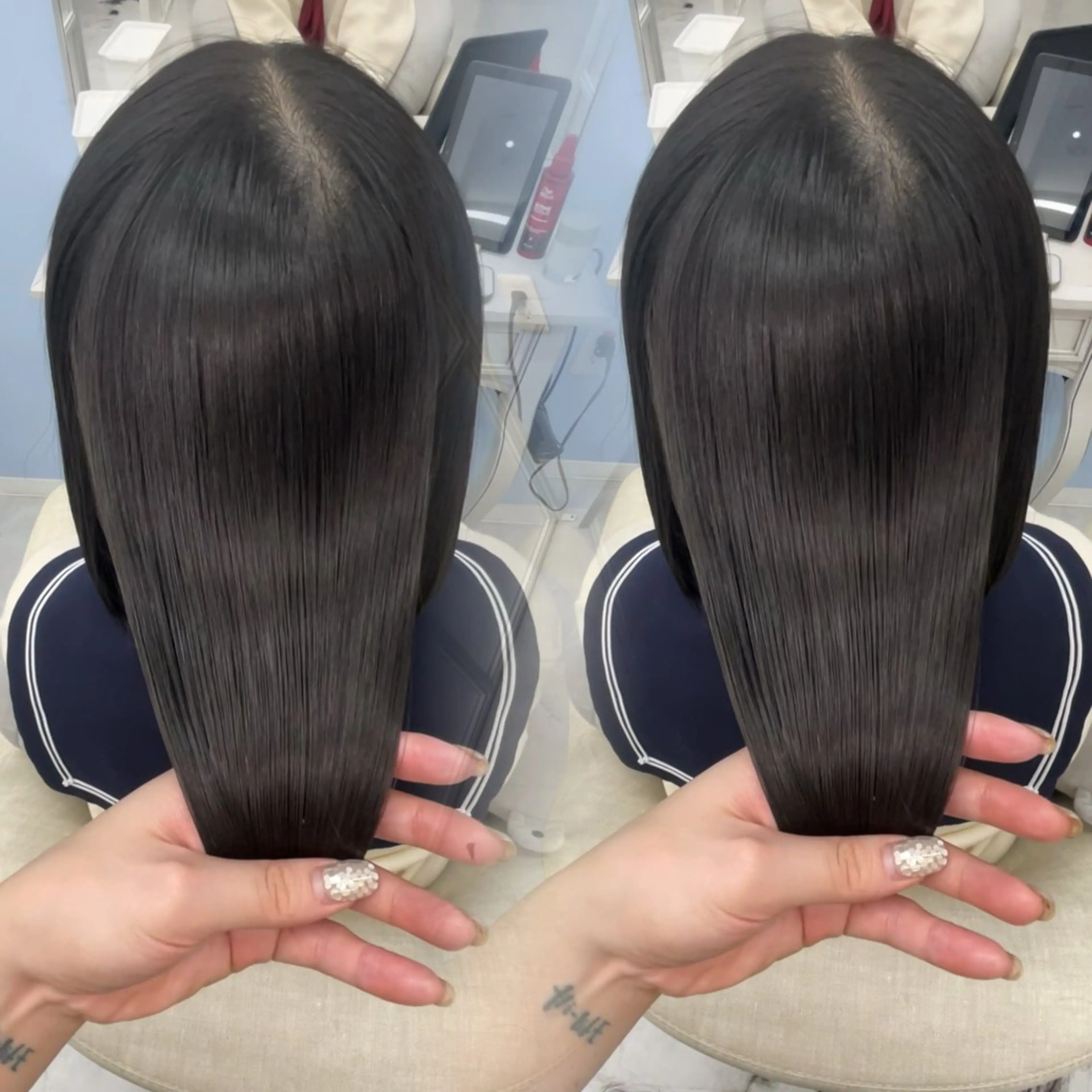 ミディアム カット 縮毛矯正 トリートメント 髪質改善矯正/カラー /吉祥寺 mariのヘアスタイル