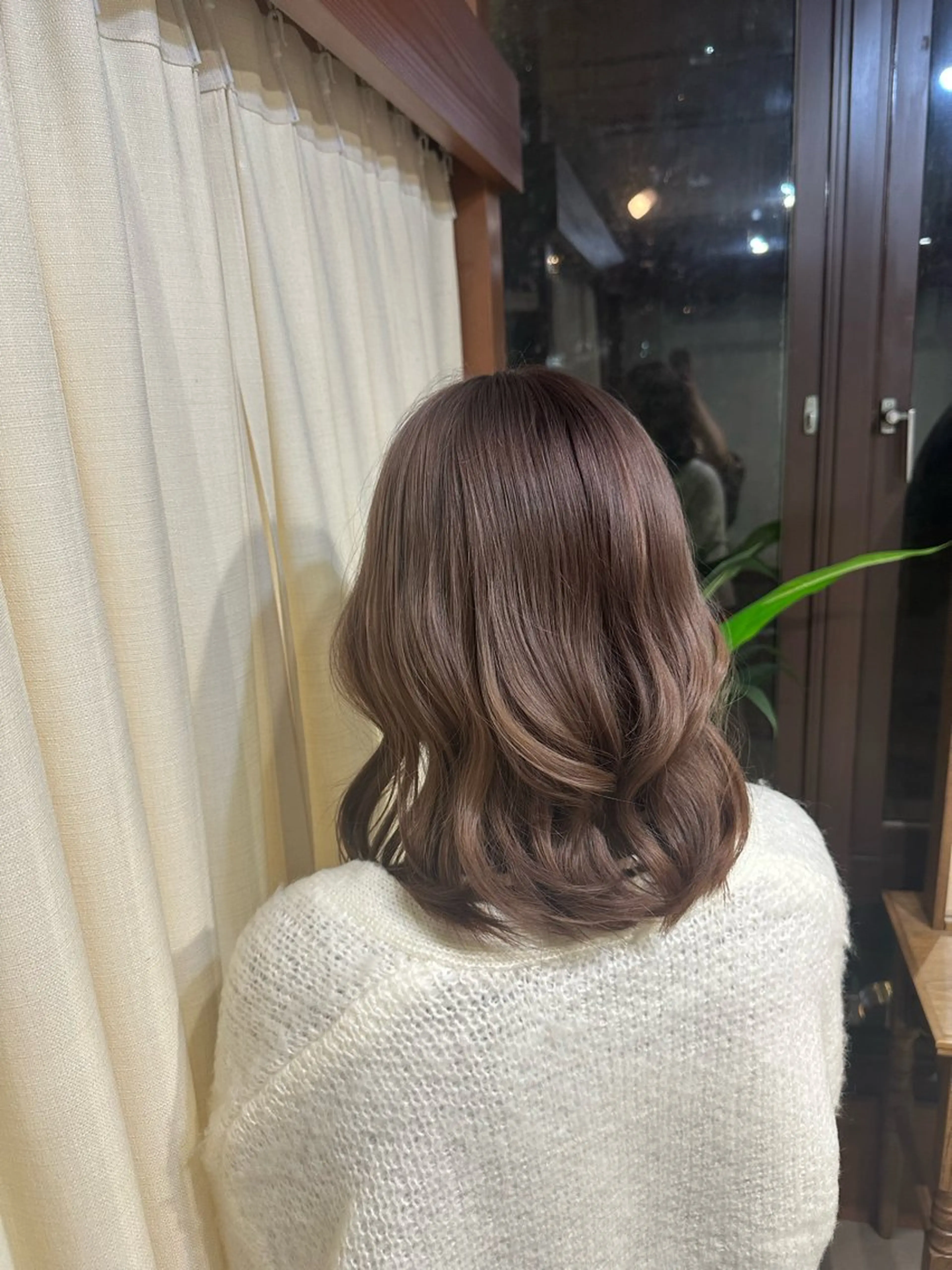 セミロング カラー ベージュカラー ブリーチ ピンクカラー ピンクベージュ RINA .のヘアスタイル