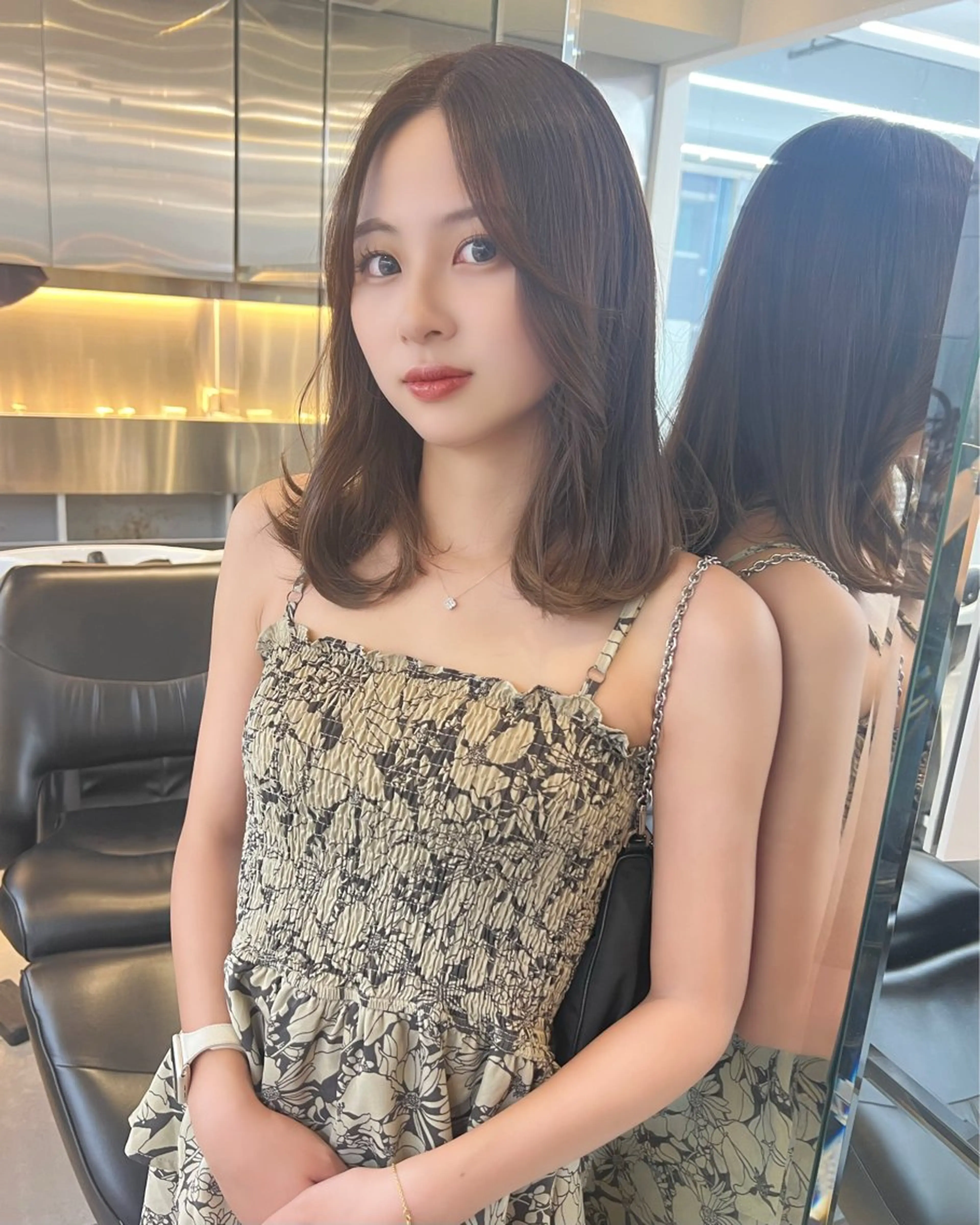 ミディアム くびれヘア nok所属・🫧daito/艶髪 /透明感カラー🫧のヘアスタイル