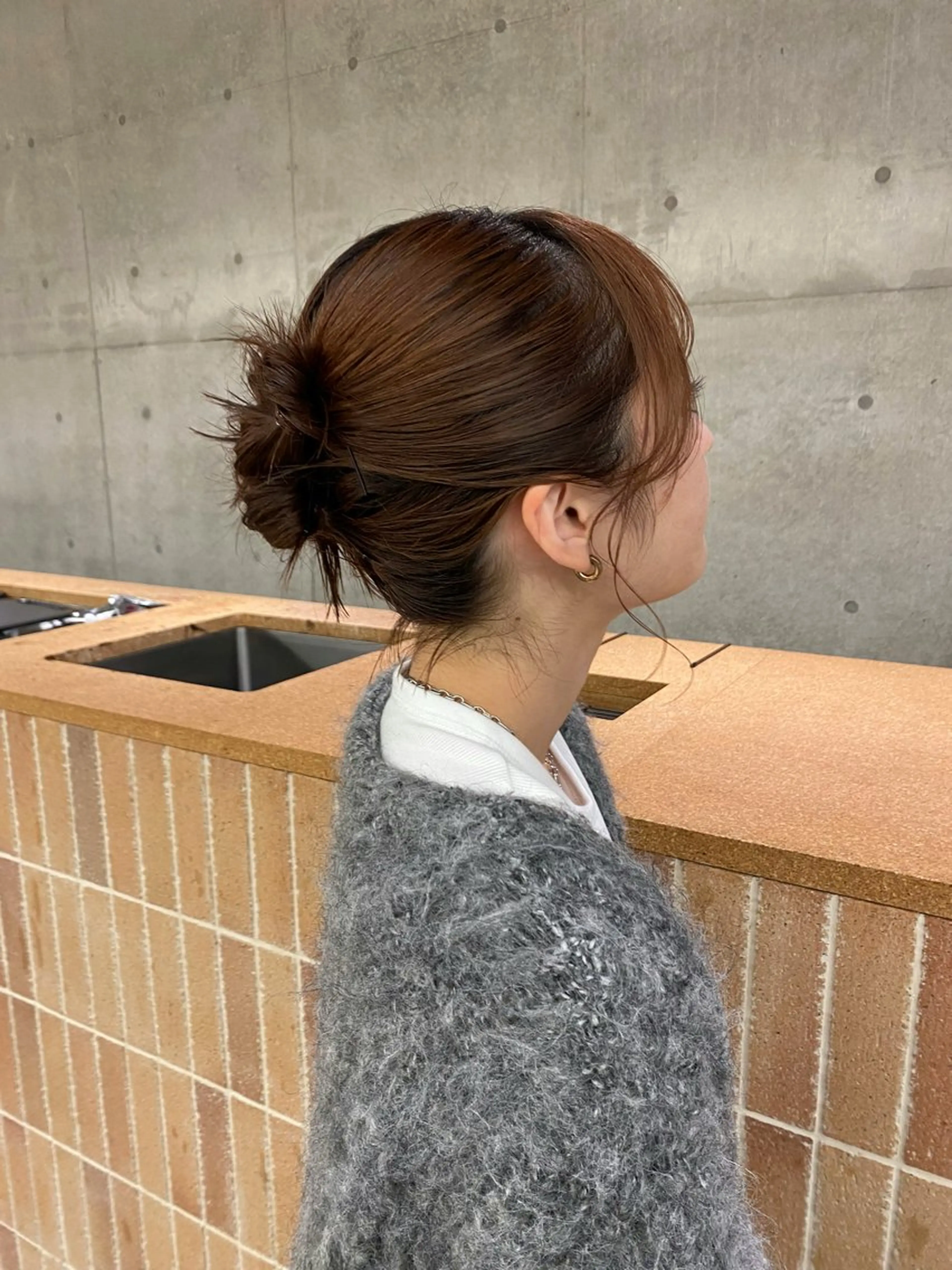 ミディアム カラー ヘアカラー トリートメント レイヤー/柔色 カラー/SAkiのヘアスタイル