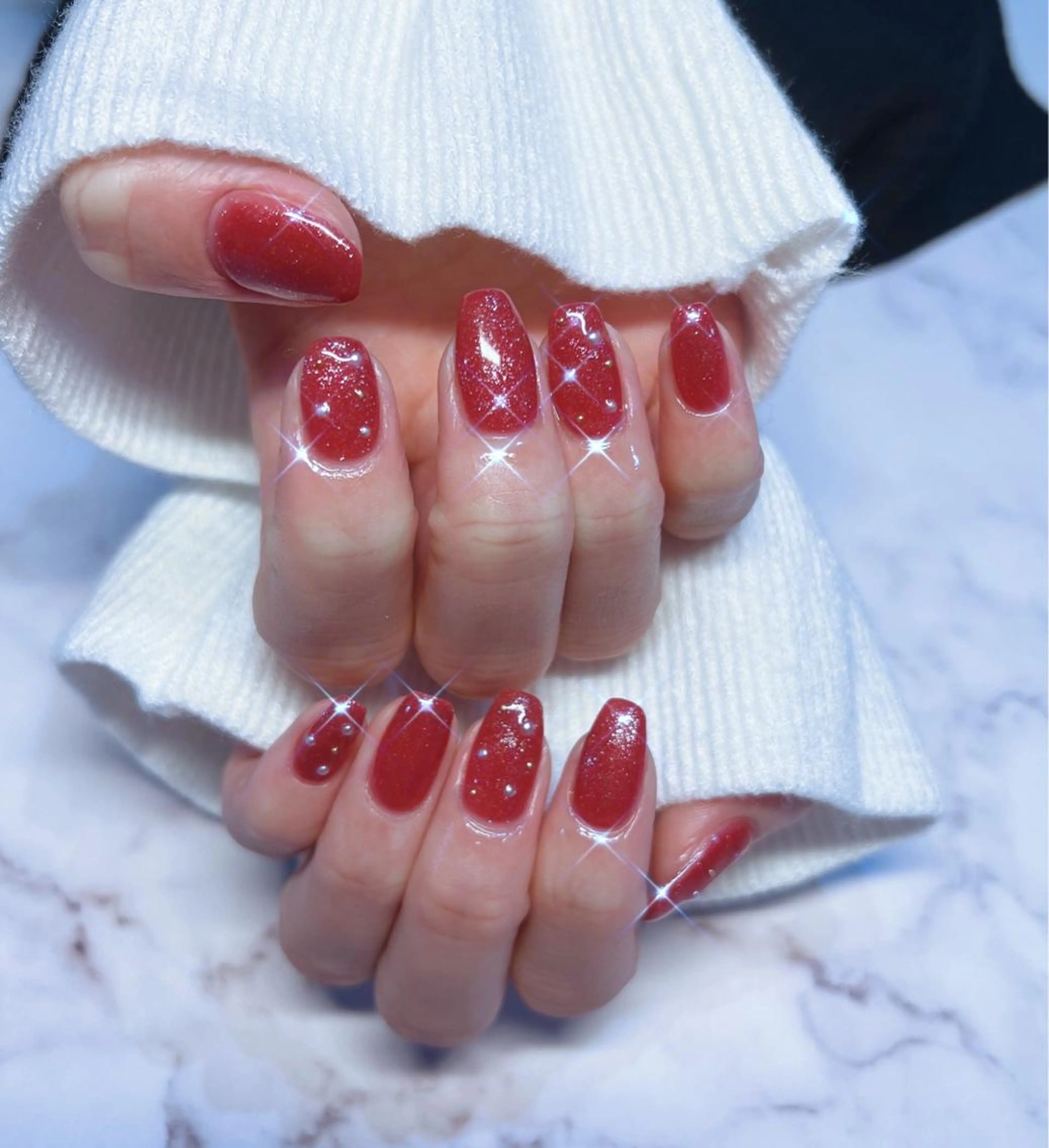 ネイル オーロラネイル クリアネイル ジェルネイル 韓国ネイル マグネットネイル ハンドネイル ハンドケア ちゅるんネイル🪄 耳ツボジュエリー🔗のネイルデザイン