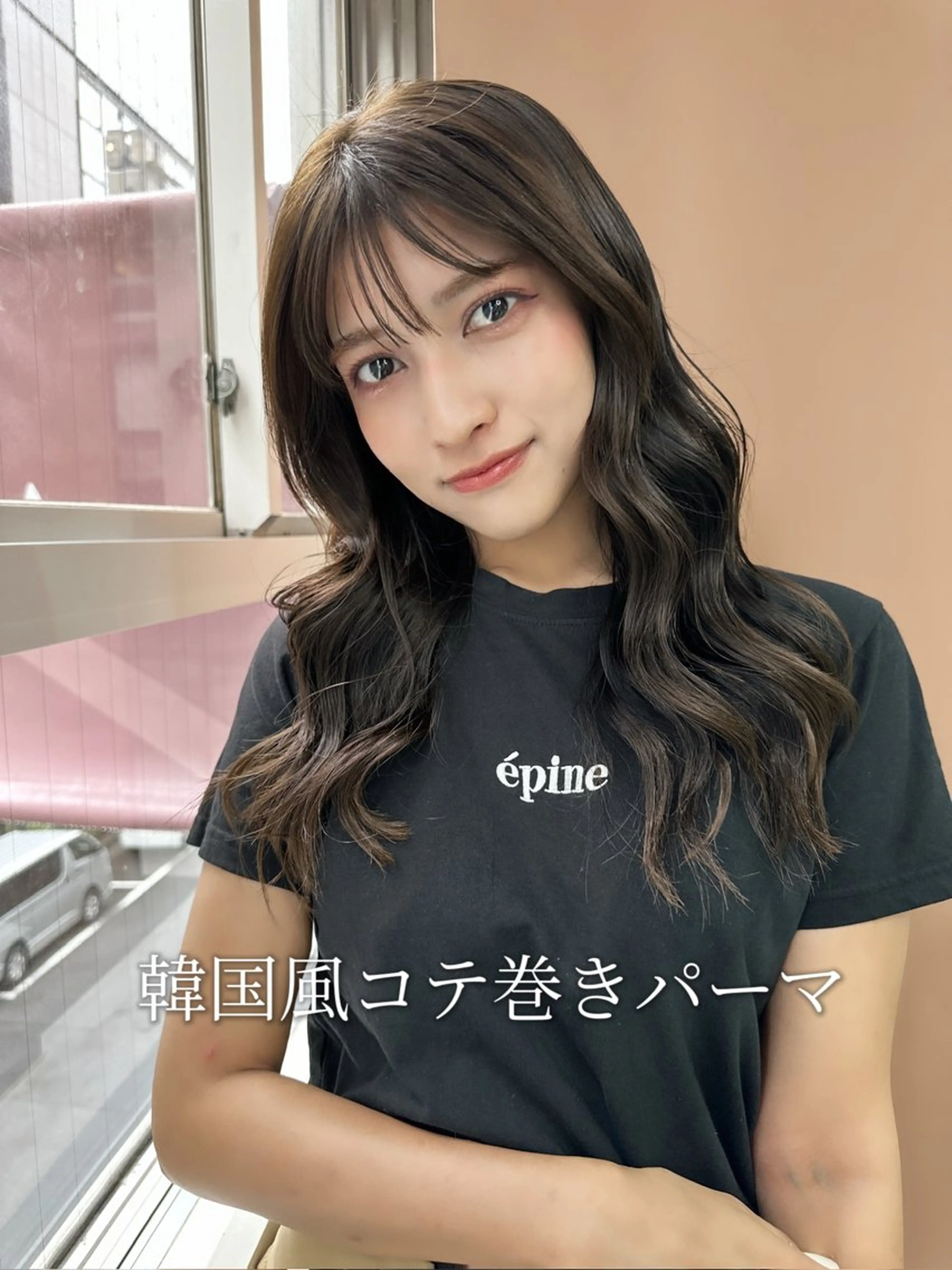 ロング パーマ コテ巻き/パーマ/艶 透明感/荻原凜太郎のヘアスタイル