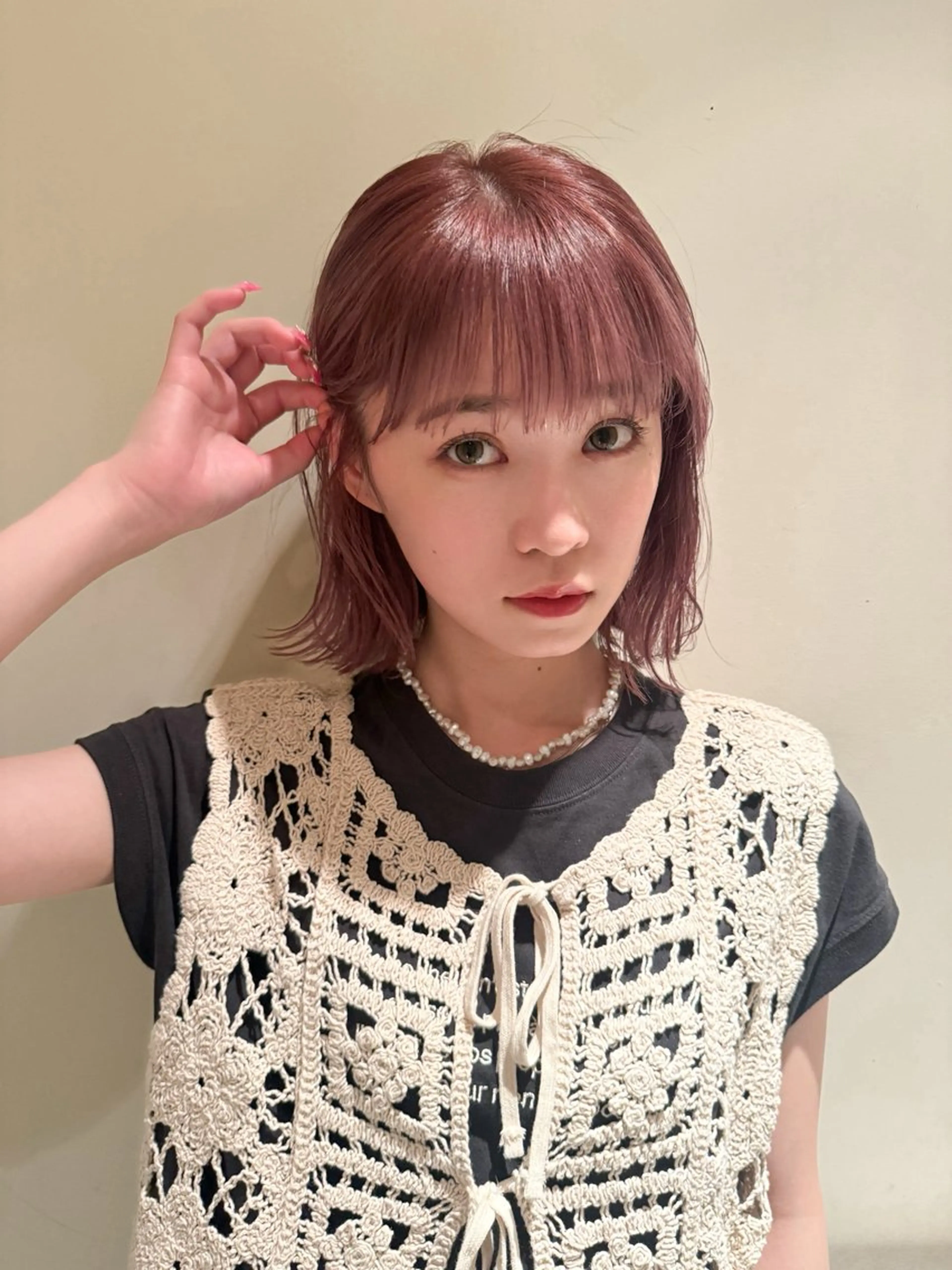 ショート カラー ヘアカラー トリートメント yuuka/ボブ/ダ ブルカラー/髪質改善のヘアスタイル