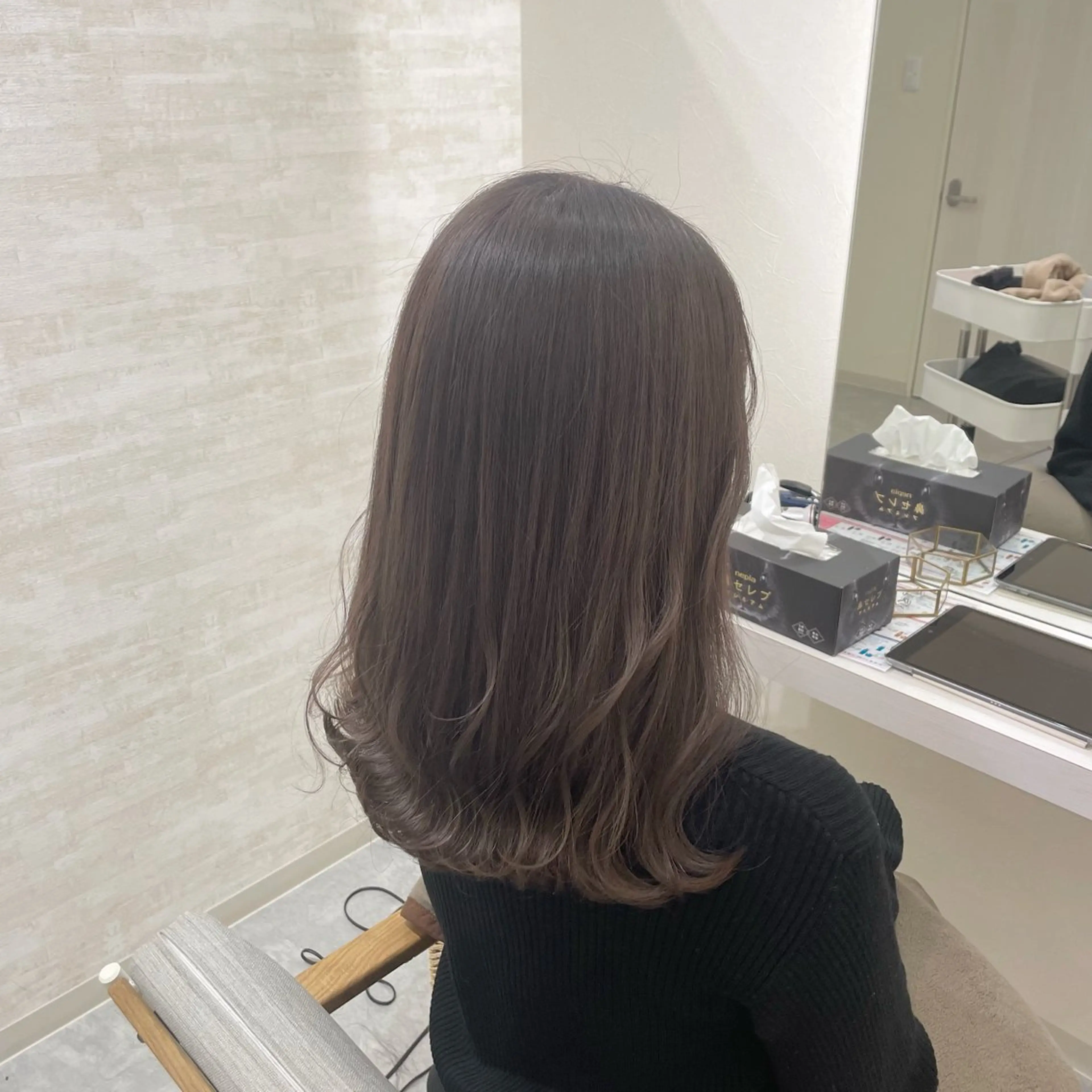セミロング カラー ベージュカラー グレージュ カット ヘアカラー トリートメント 髪質改善&ヘアケア /菊池琉那のヘアスタイル