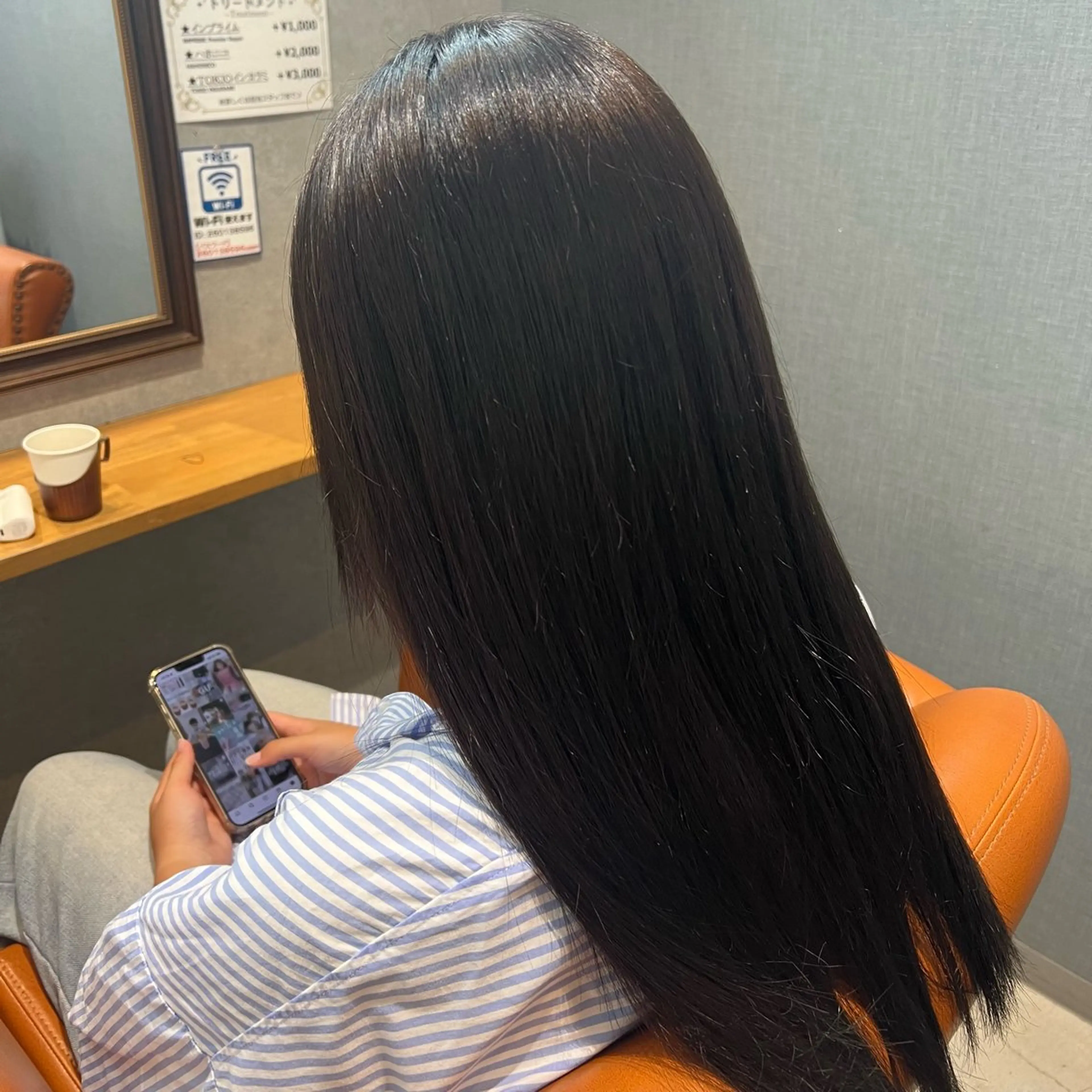 ロング カット ヘアカラー トリートメント Applause ミナのヘアスタイル