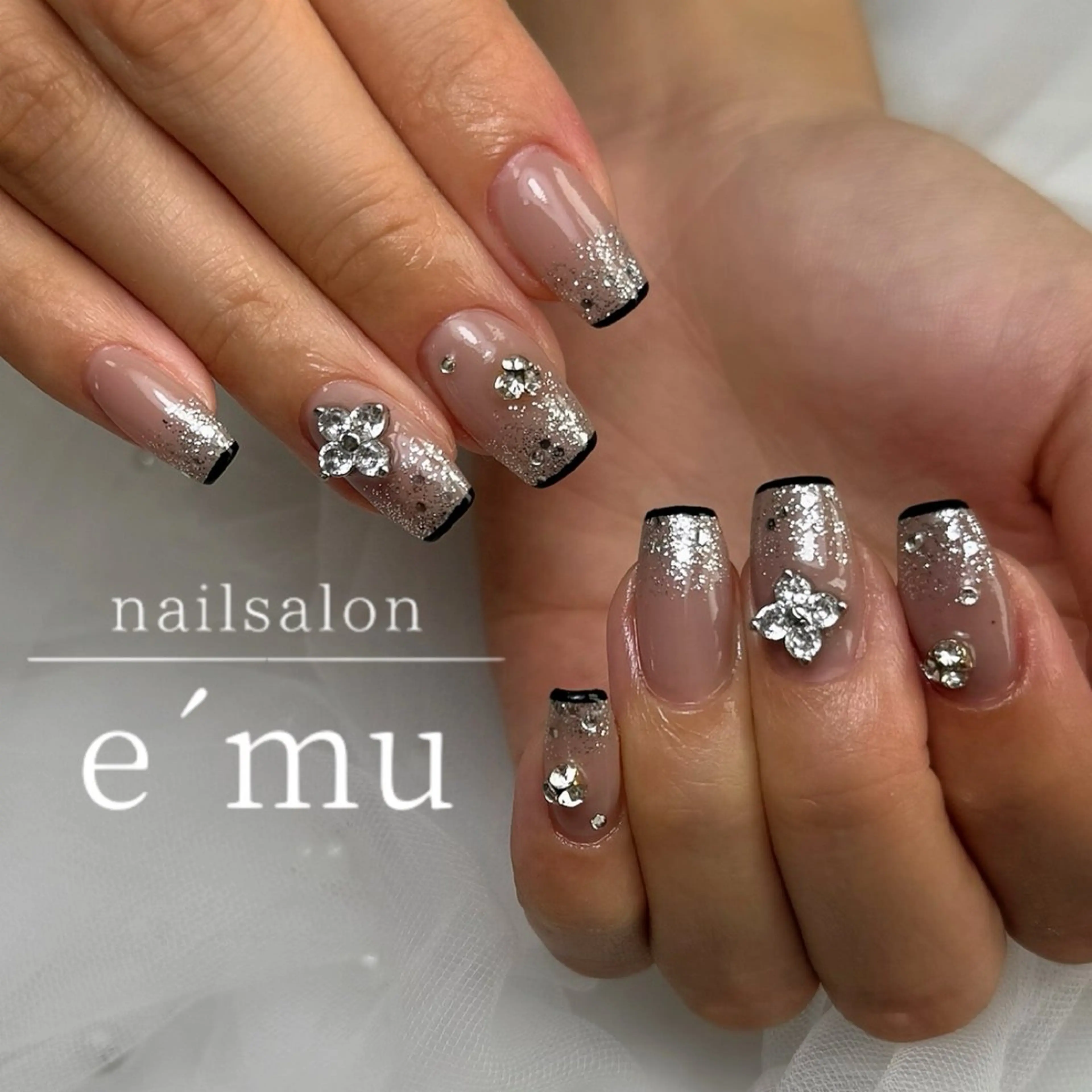 ネイル ラメ(グリッター) ラメグラデーション ハンドネイル nailsalon e´muのネイルデザイン