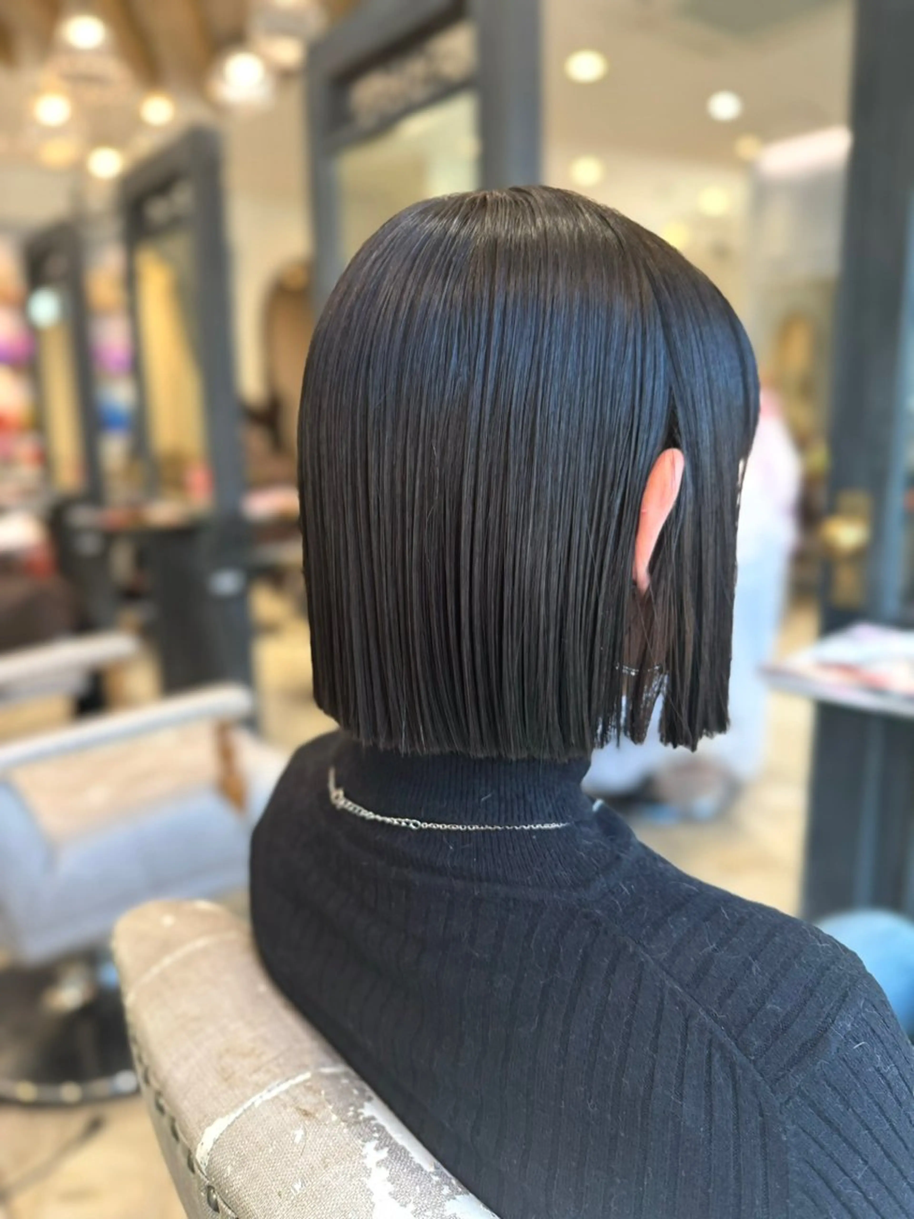 ショート カラー 黒髪 ボブ カット ヘアカラー トリートメント ショート/ボブ アンドウ☺︎のヘアスタイル