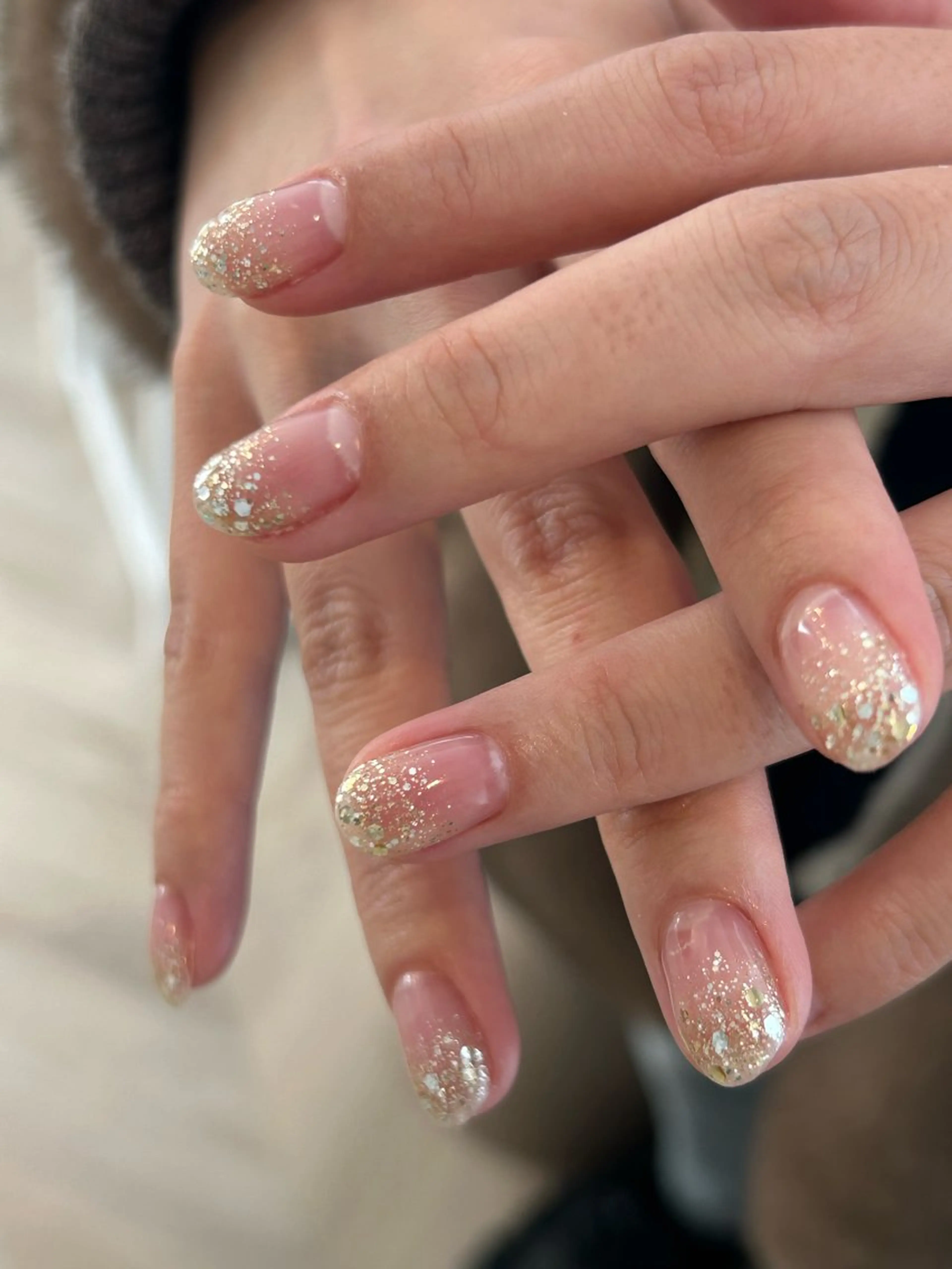 ネイル グラデーション ラメ(グリッター) ラメグラデーション シンプルネイル 冬ネイル katarina🪐 filonnailのネイルデザイン