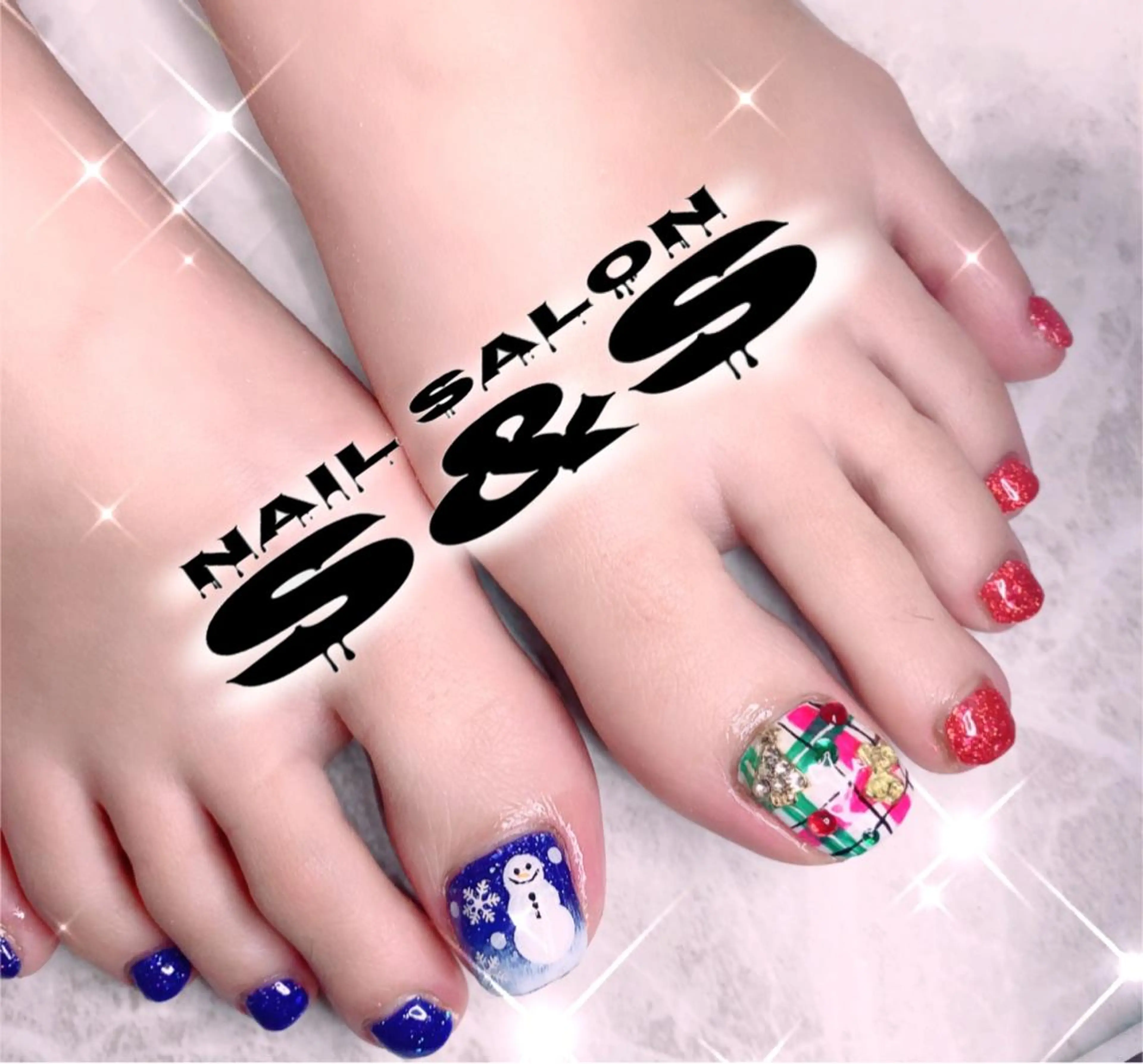 ネイル 長さ出し メンズネイル 持ち込み スカルプネイル 冬ネイル S&S 村田小百合のネイルデザイン