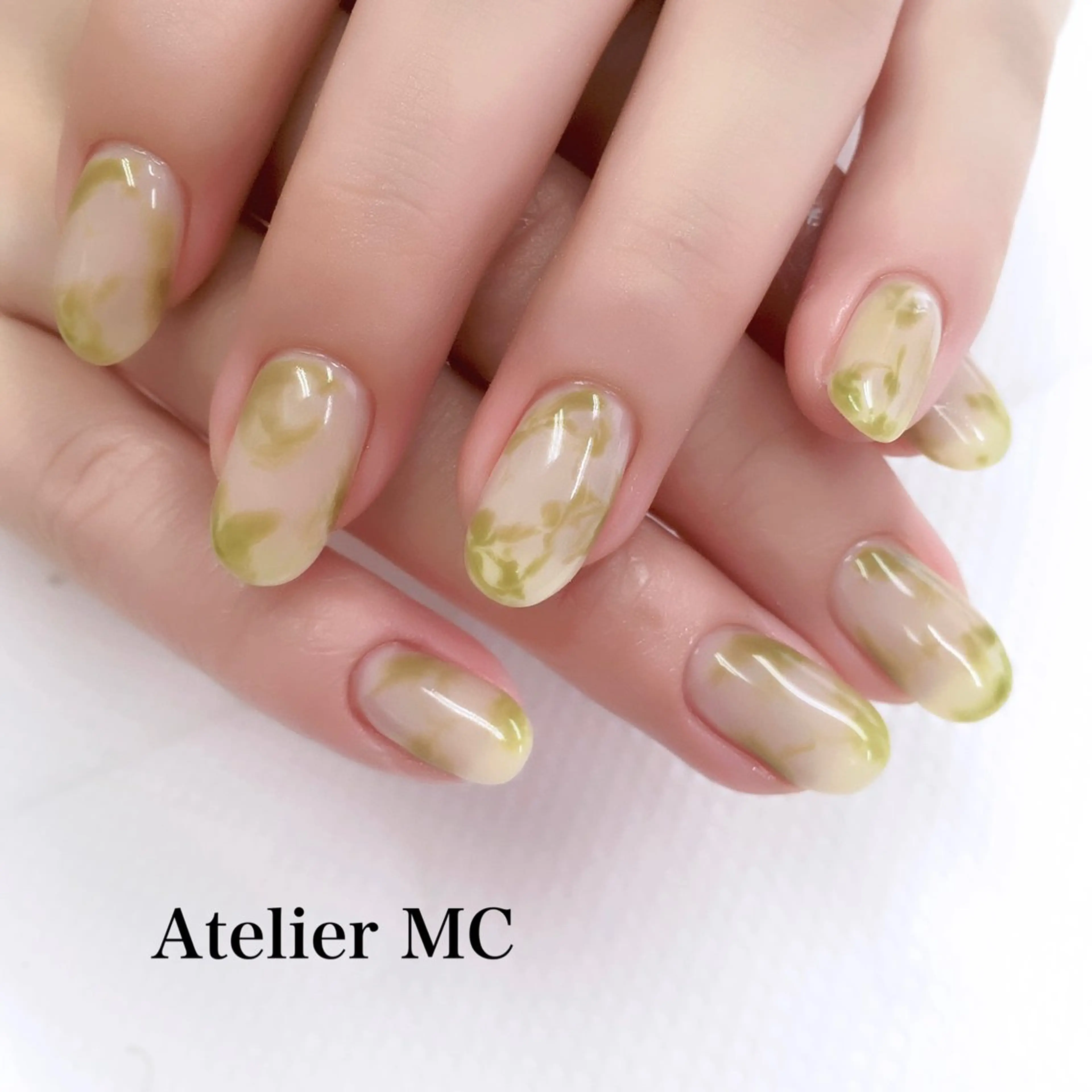 🌀ワンカラーマーブルネイル🌀の写真