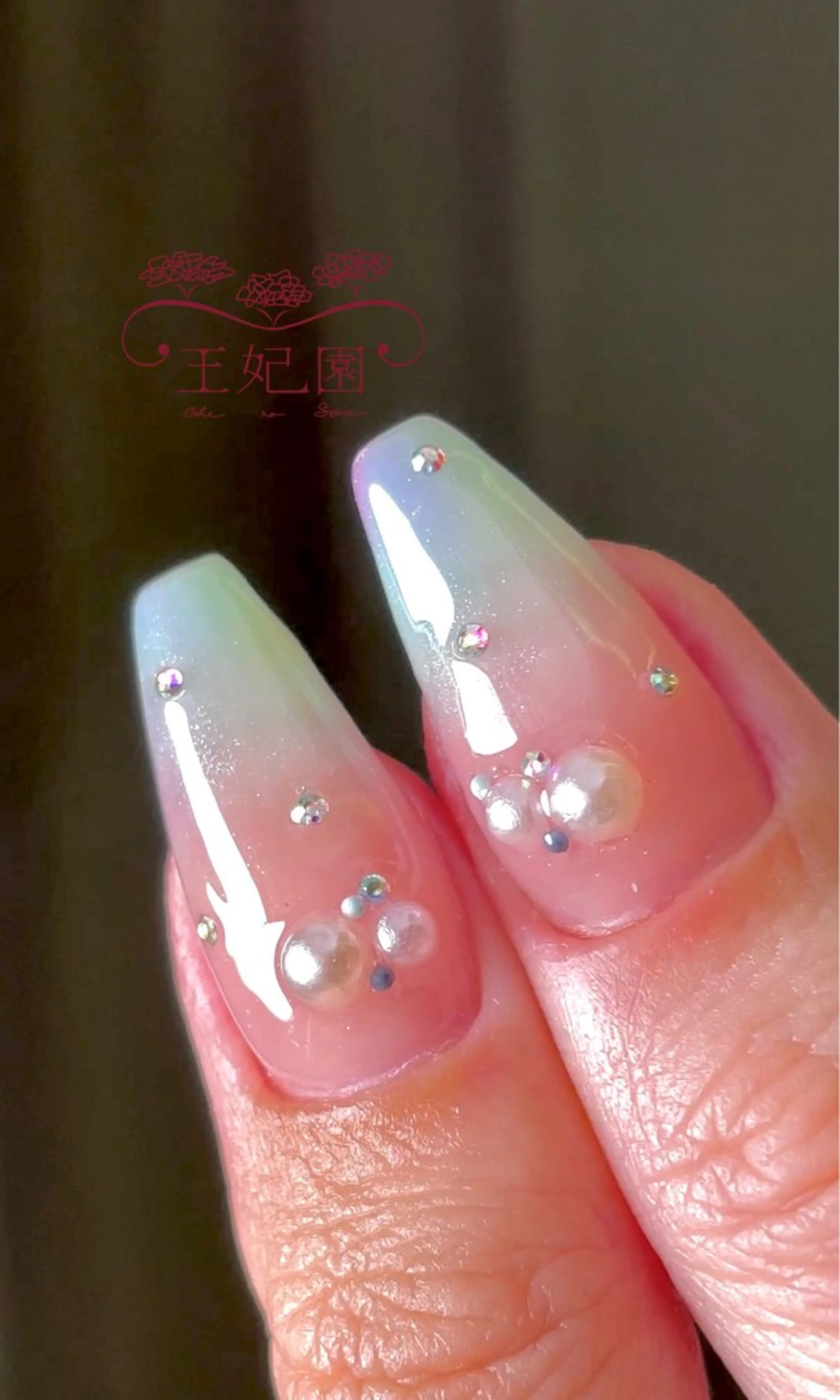 ネイル フレンチネイル グラデーション 水色 メンズネイル ワンホンネイル nail salon王妃の園所属・王妃の園 ohinosonoのネイルデザイン