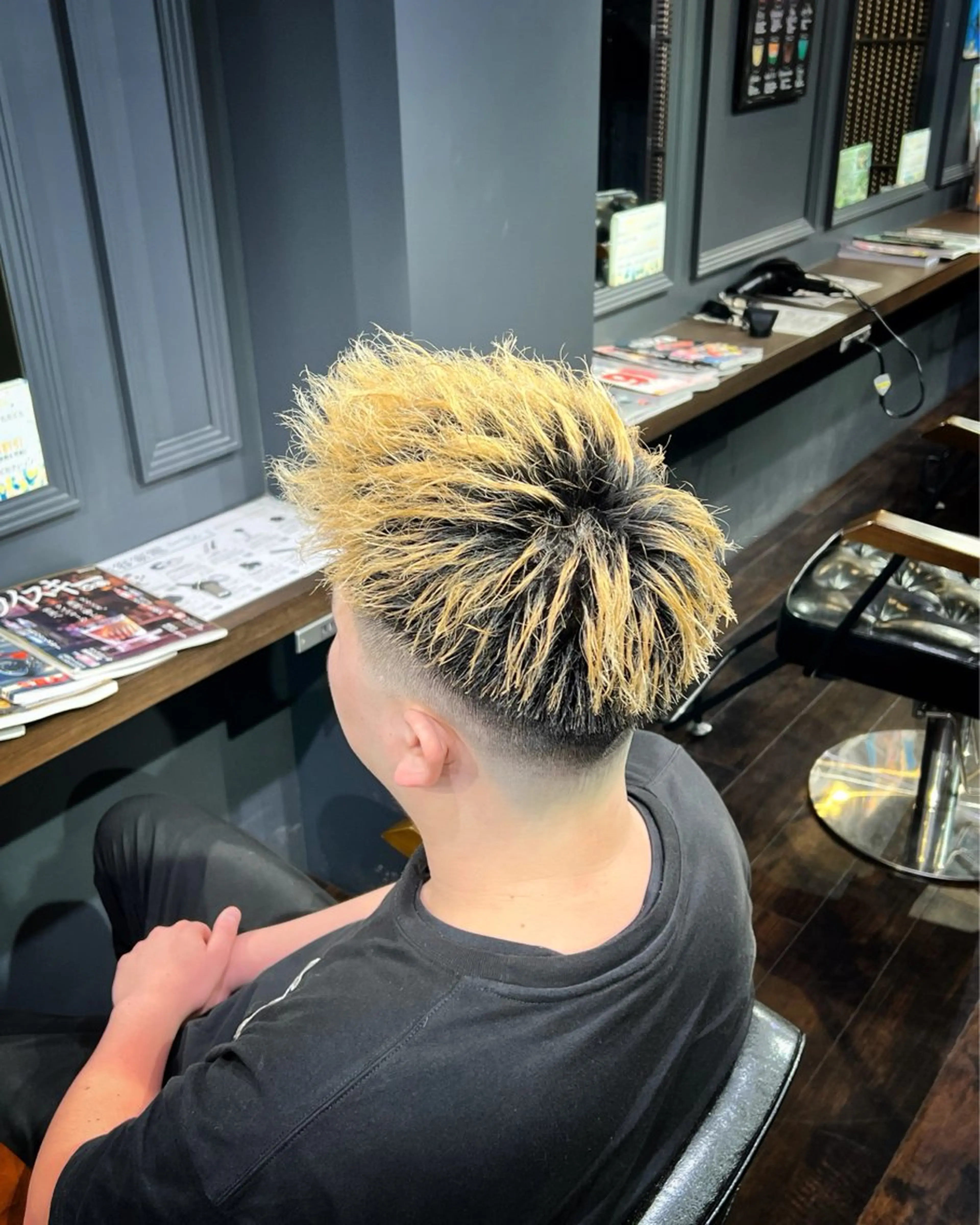 ショート カラー メンズ フェードカット スキンフェード カット Love&Hair Breit/店長下川のヘアスタイル