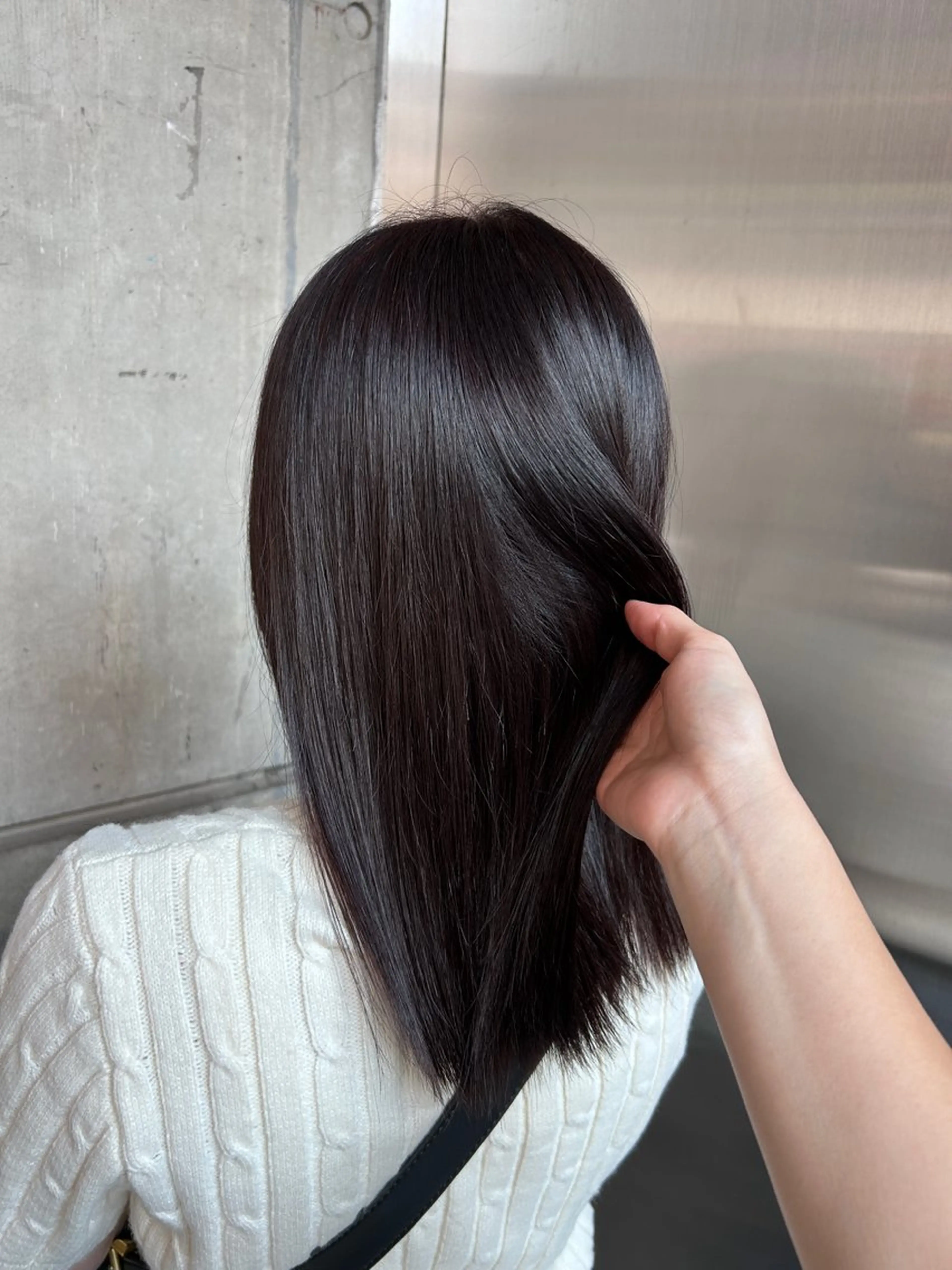 セミロング カラー ヘアカラー 冬っぽカラー/ マツエク/ゆきなのマツエク・マツパデザイン