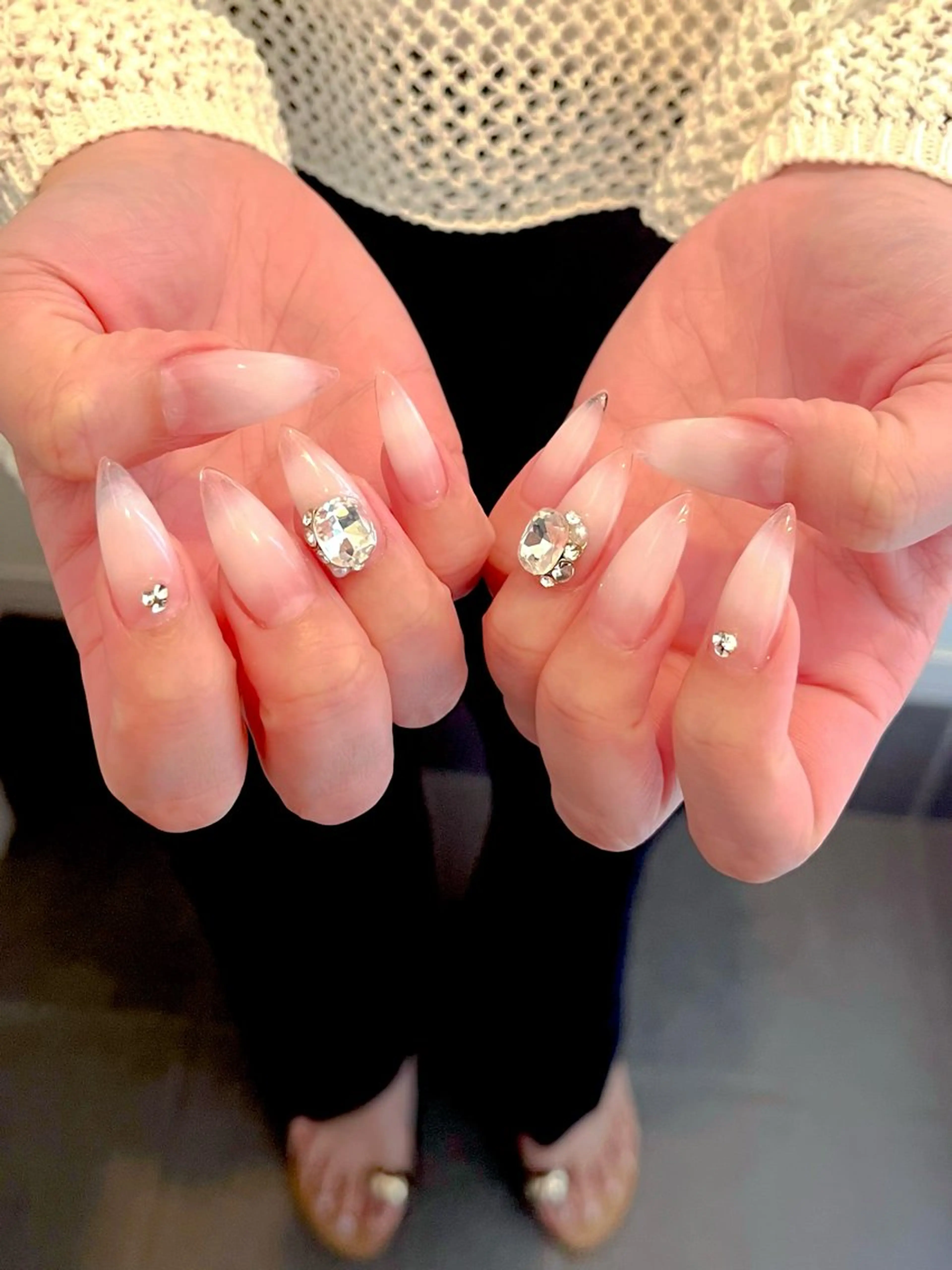 ネイル フットネイル キラキラネイル マグネットネイル ワンカラーネイル スカルプネイル nine.🦋 YUKOのネイルデザイン