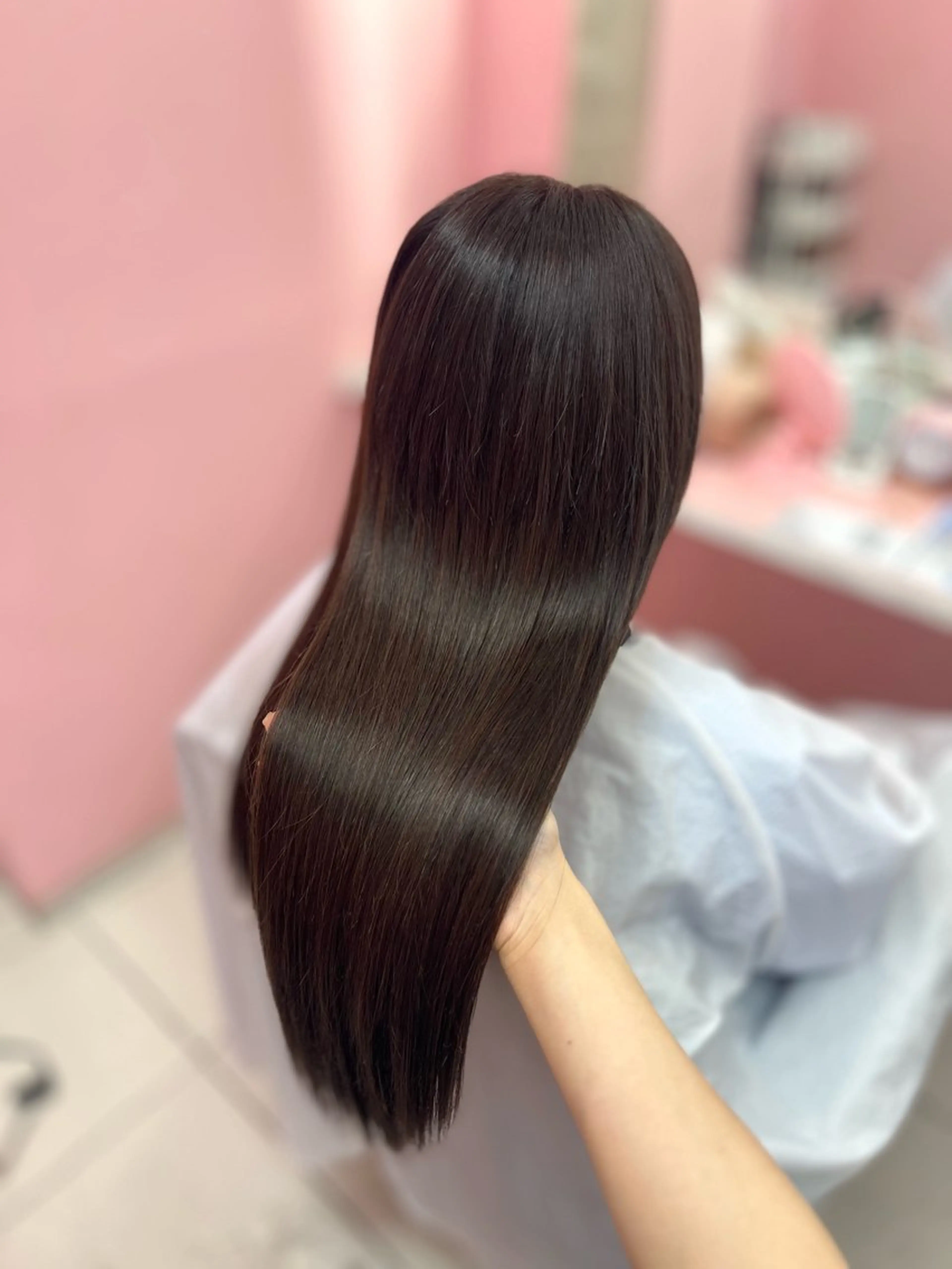 ロング シールエクステ くびれヘア エクステ ヨシンモリ 韓国風ヘア ヘアカラー エクステ シーズン エクステ/大阪梅田駅のヘアスタイル