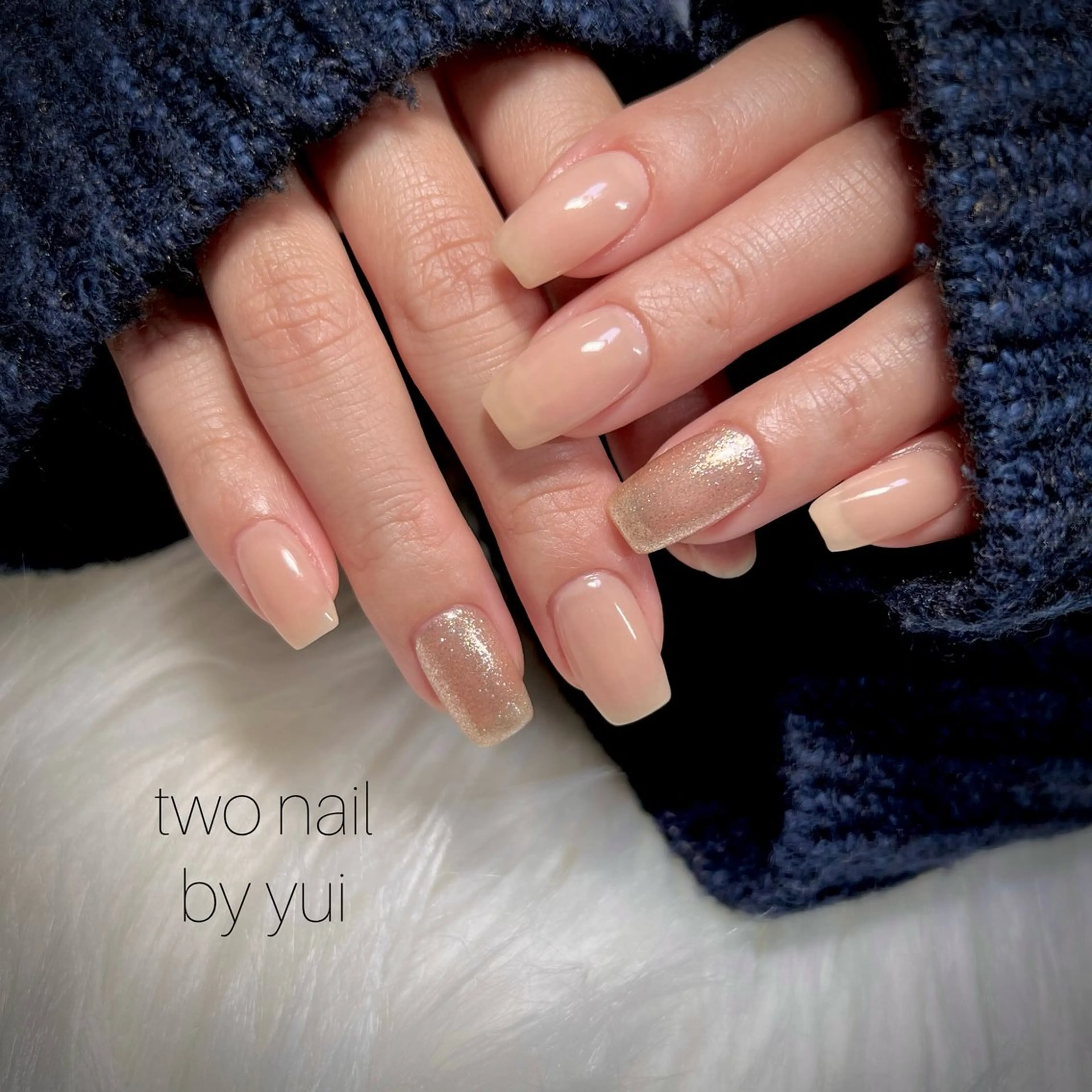 ネイル ネイルチップ ホワイト ハンドネイル two nailのネイルデザイン