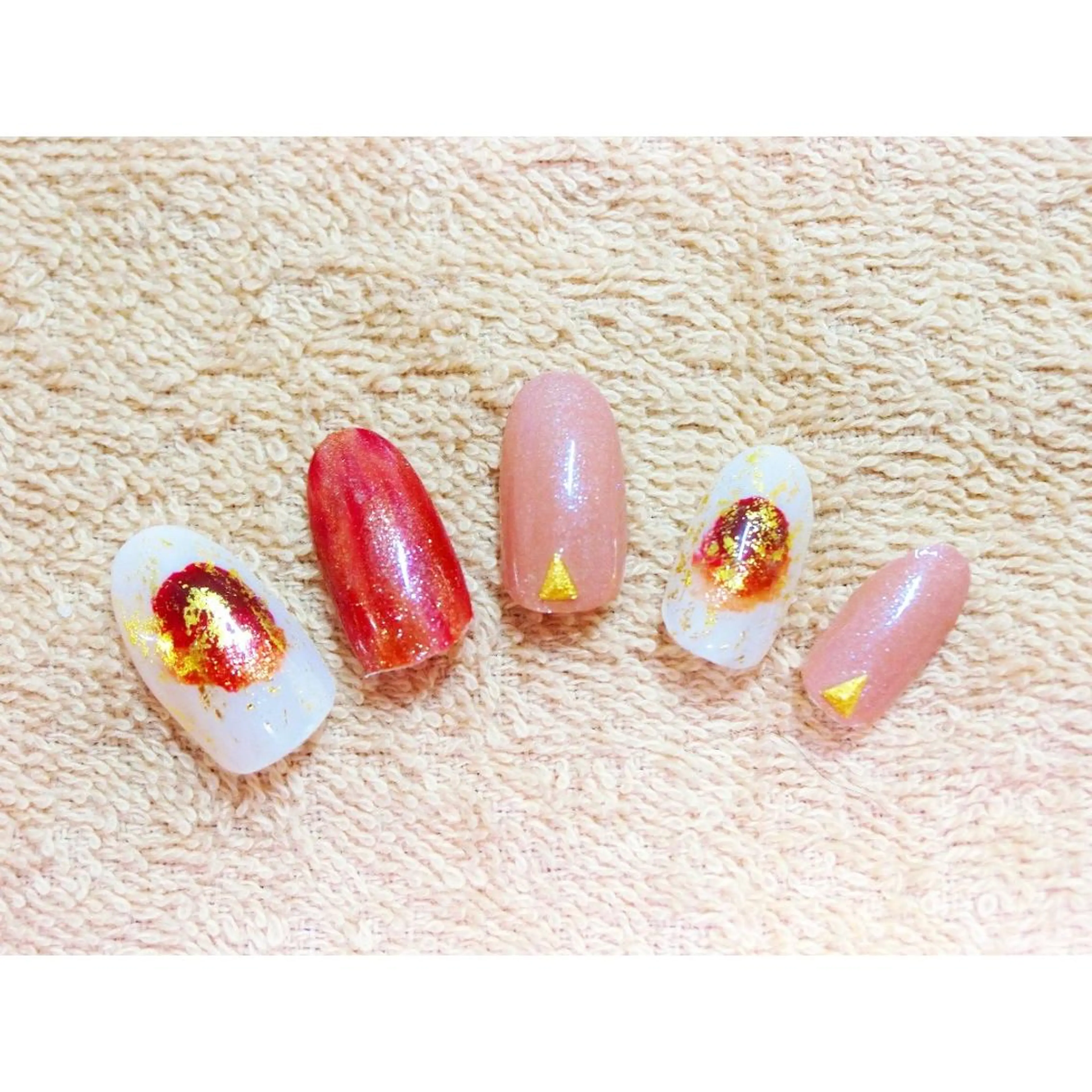 ネイル 痛ネイル/ワンホン/ フィルイン/長さだしのネイルデザイン