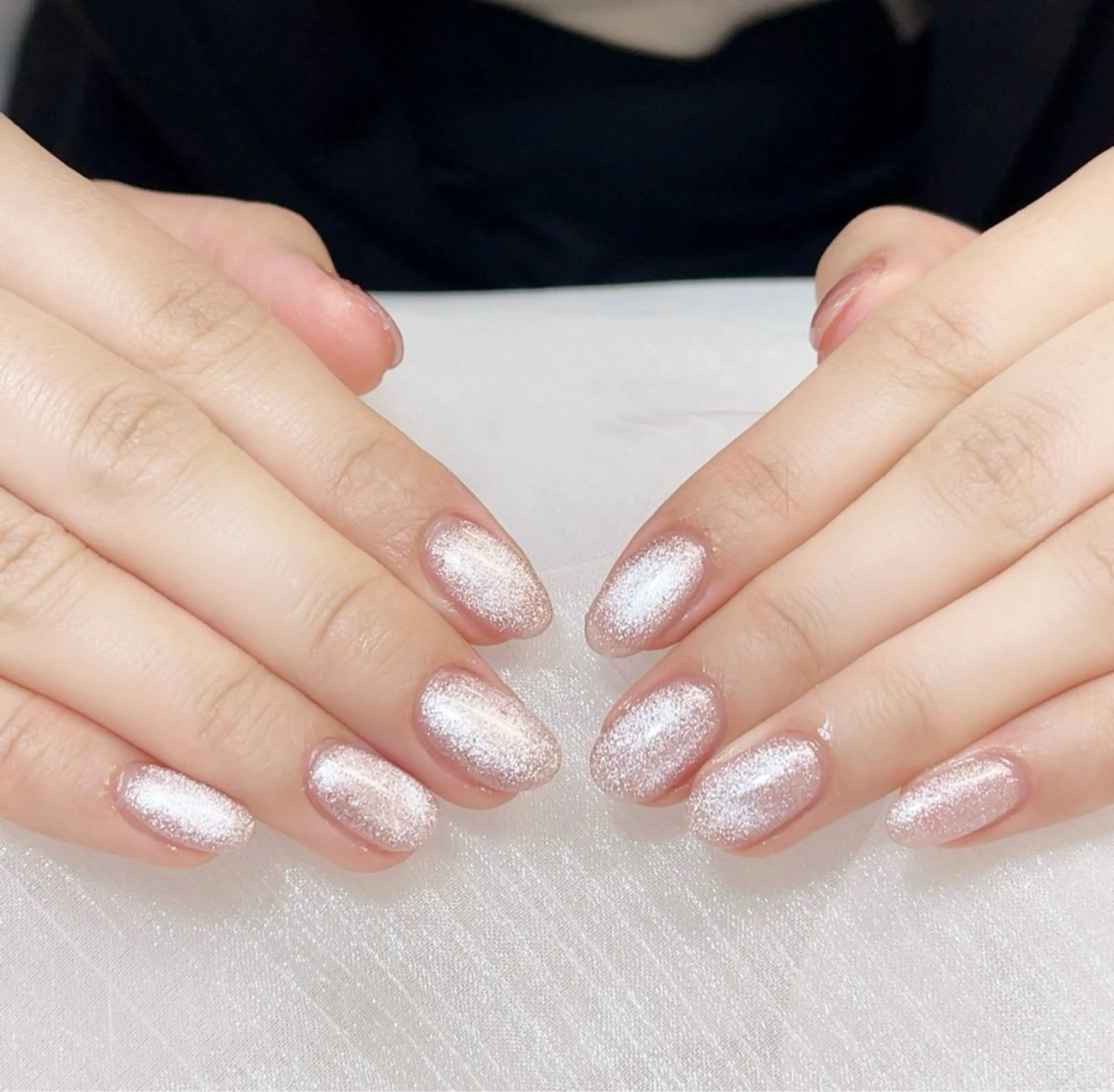 ネイル チークネイル フレンチネイル グラデーション キラキラネイル 韓国ネイル ハンドネイル 陳 rinaのネイルデザイン