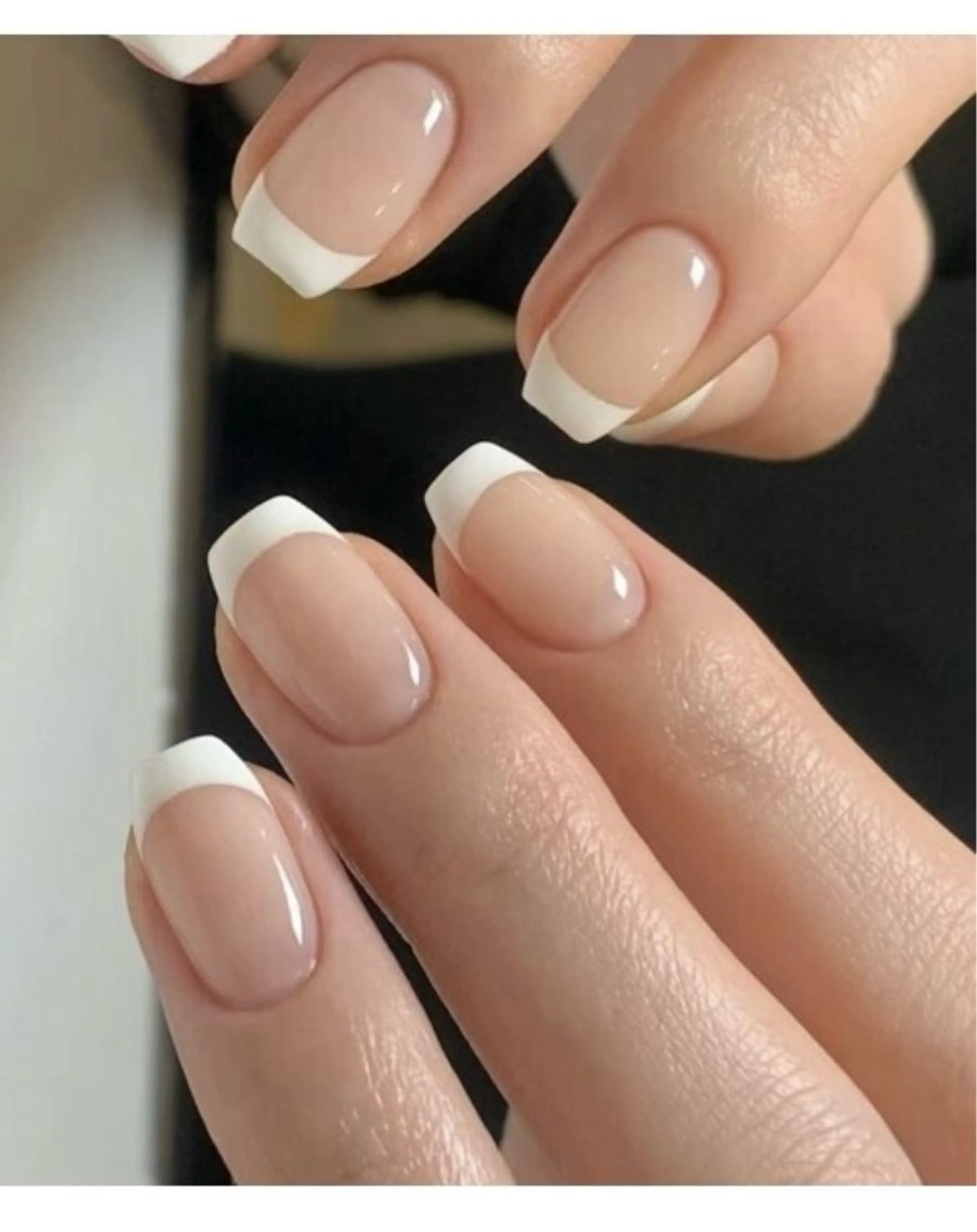 フレンチネイル★初回オフ無料★クリアベース★ベースカラー追加の場合+500円の写真